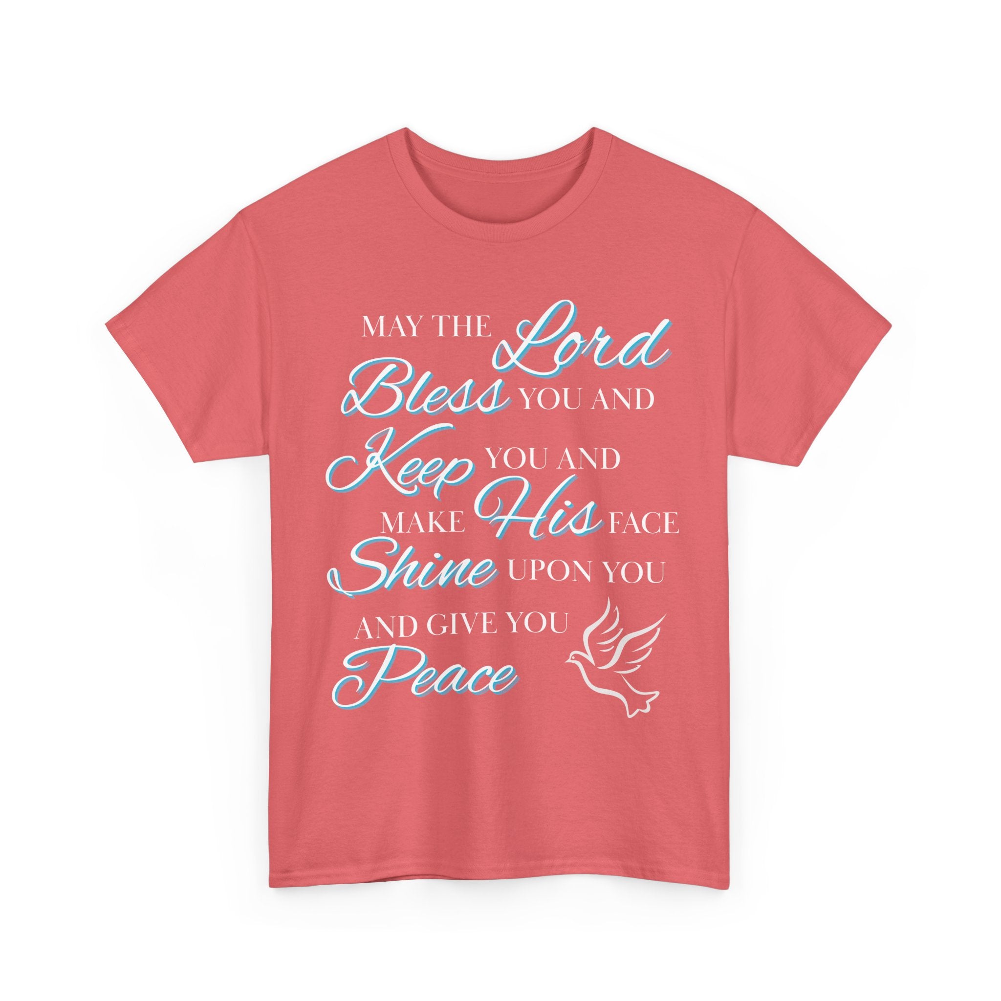 May The Lord Bless You and Keep You Faith-Inspired Unisex Heavy Cotton Tee, Inspirational Graphic Shirt, Christian Gift, Casual Wear, Spiritual Comfort, Religious Apparel