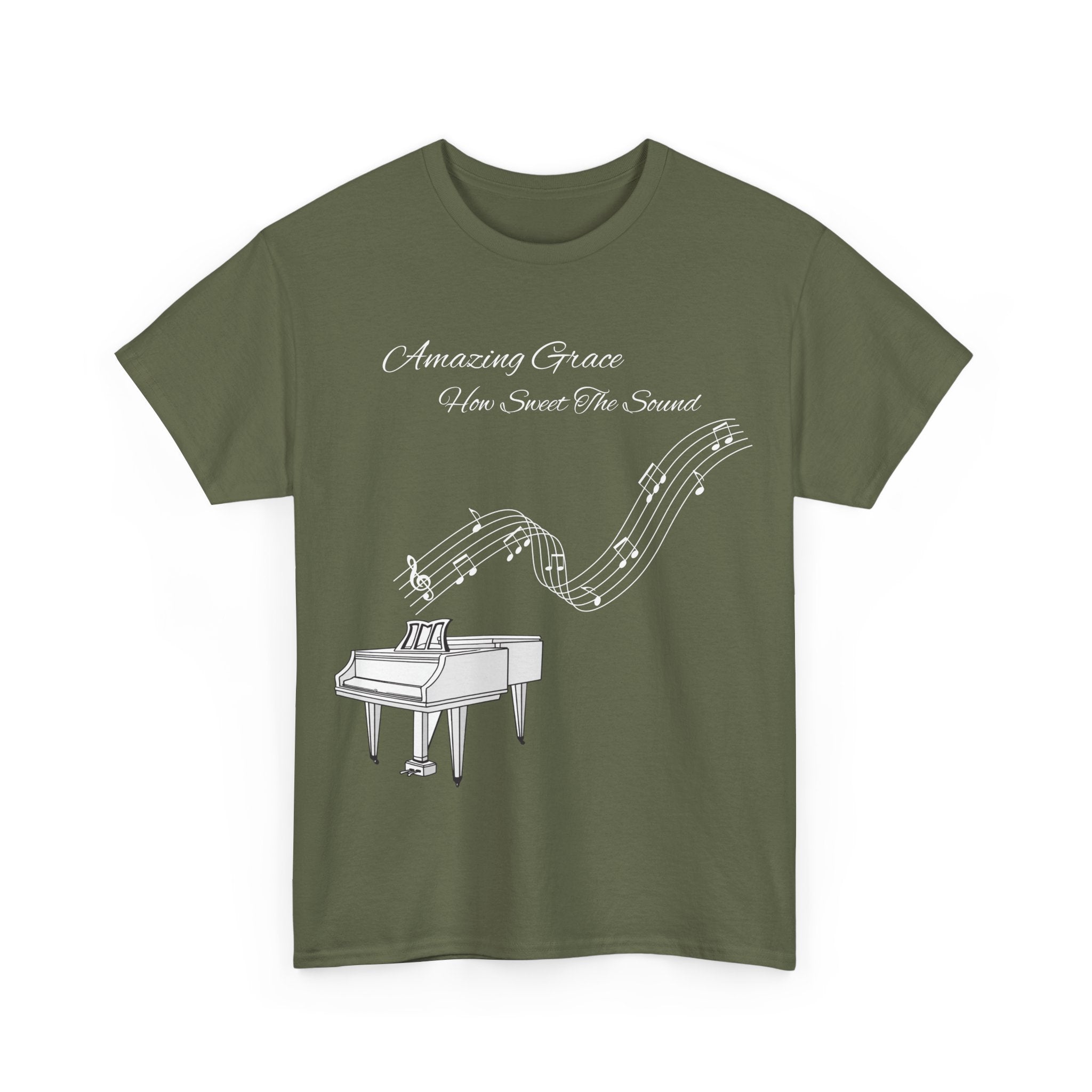 Music Lover's Unisex Tee - Amazing Grace Design, Perfect Gift for Musicians, Casual Wear, Music Event Shirt, Piano Lovers Top