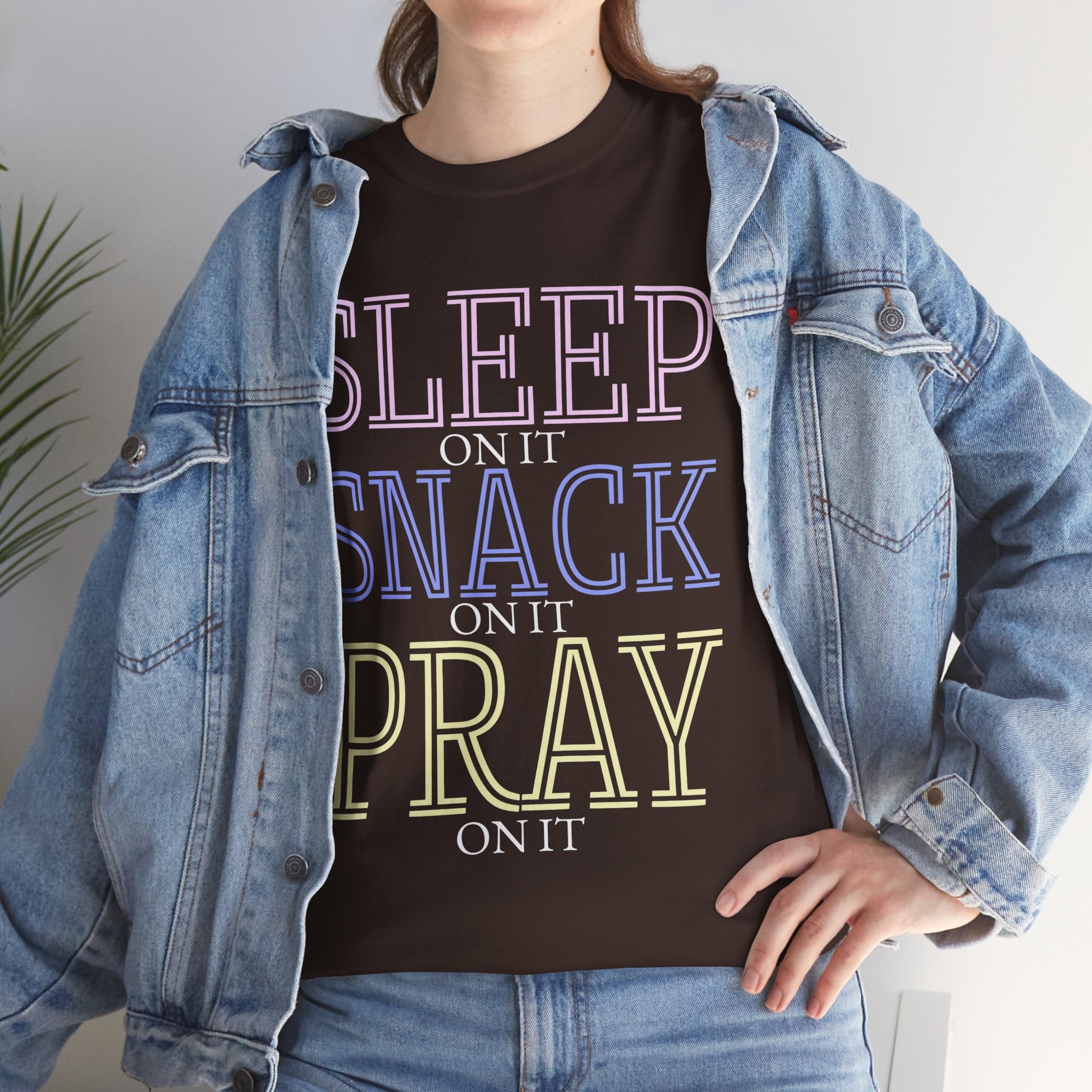 Sleep, Snack, Pray Unisex Tee - Casual Cotton Shirt for Comfort Lovers, Great for Relaxing, Gifts, Everyday Wear, Self-Care