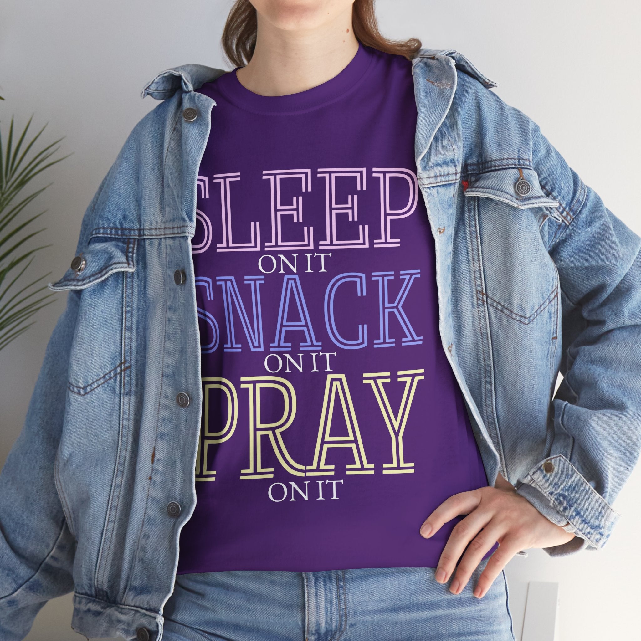 Sleep, Snack, Pray Unisex Tee - Casual Cotton Shirt for Comfort Lovers, Great for Relaxing, Gifts, Everyday Wear, Self-Care