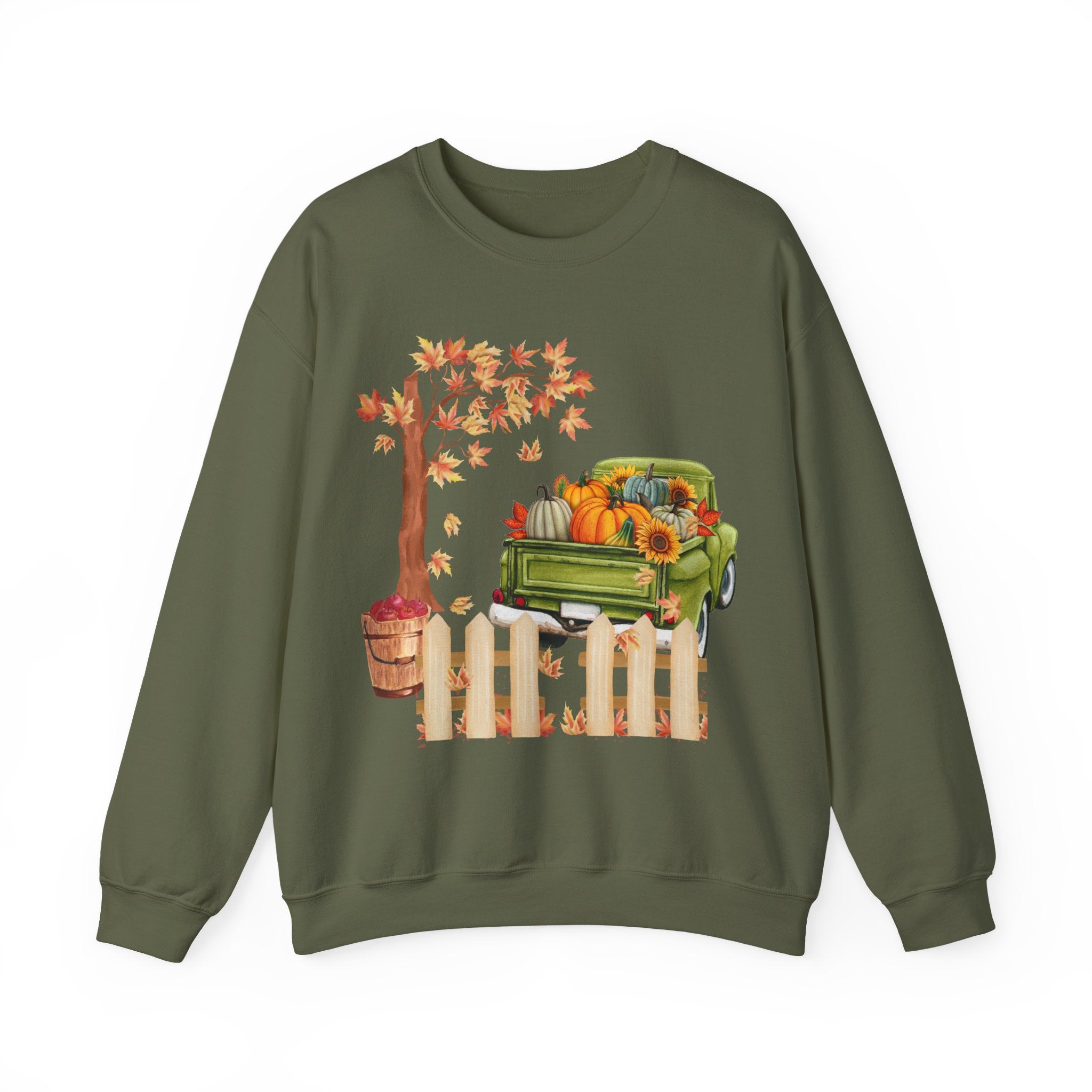 Autumn Vibes Crewneck Sweatshirt – Cozy Fall Apparel, Pumpkin Decor, Harvest Festival Fashion, Unisex Sweatshirt, Seasonal Layering