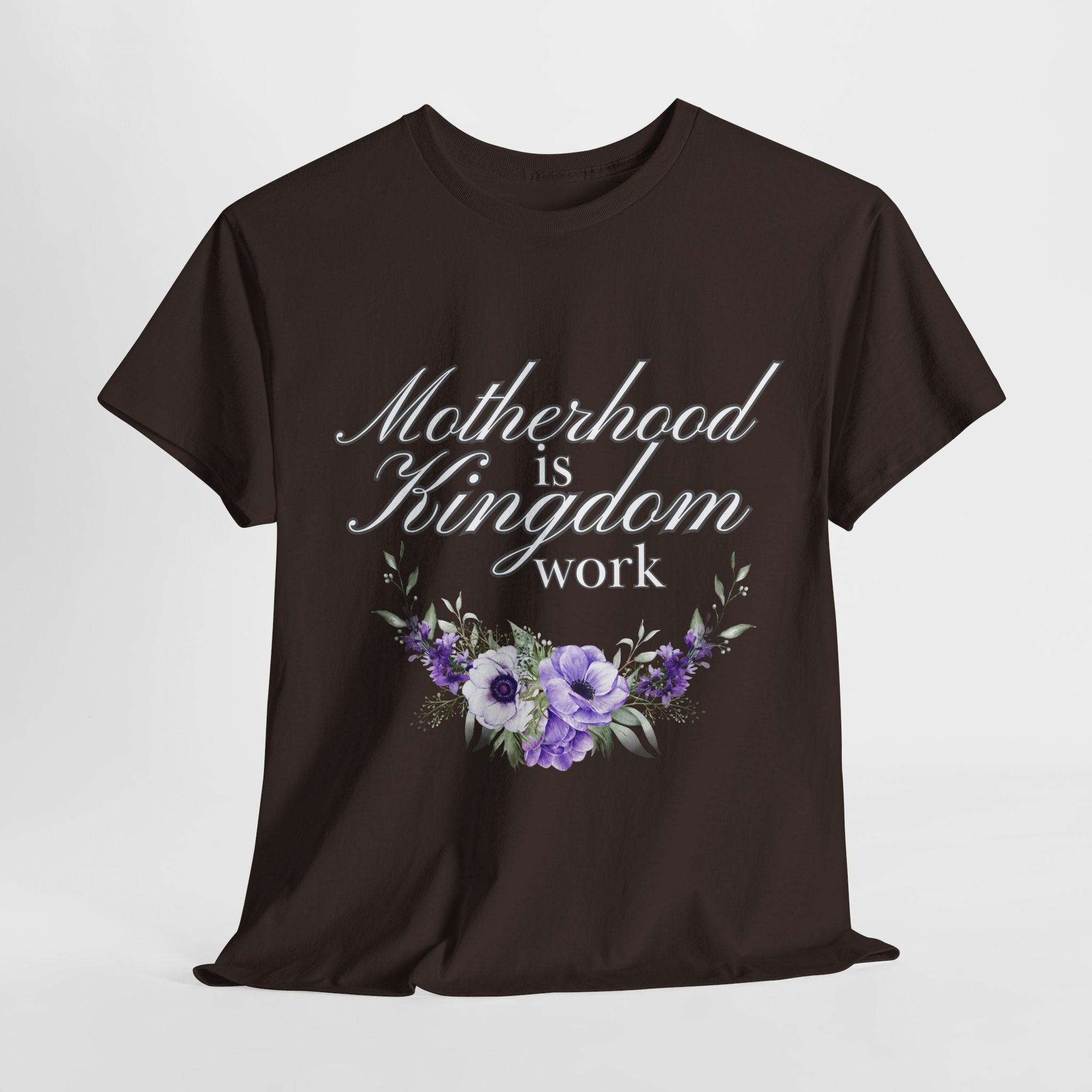 Motherhood is Kingdom Work Unisex Tee - Celebrate Motherhood, Gift for Moms, Cute Floral Design, Relaxed Fit, Everyday Wear