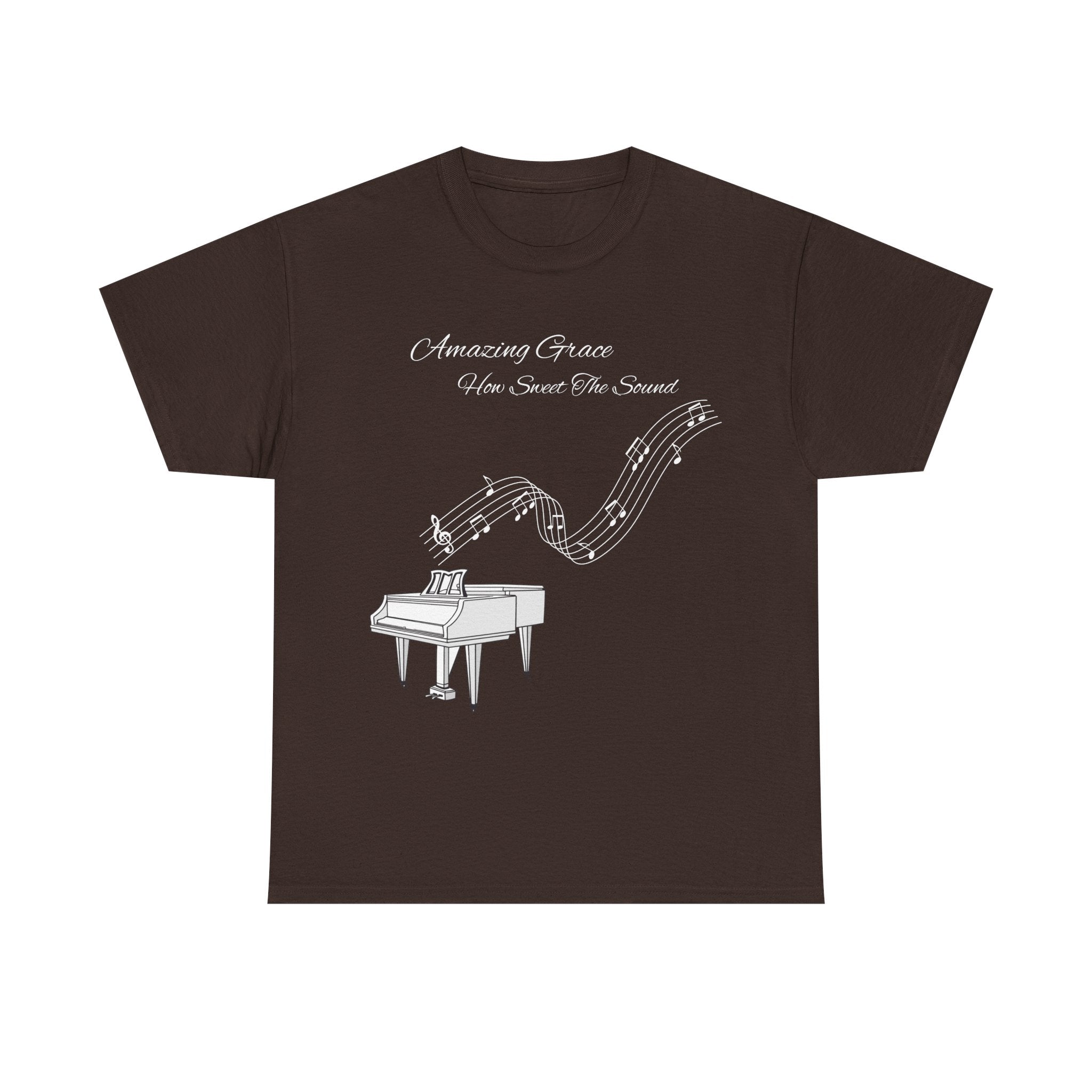 Music Lover's Unisex Tee - Amazing Grace Design, Perfect Gift for Musicians, Casual Wear, Music Event Shirt, Piano Lovers Top