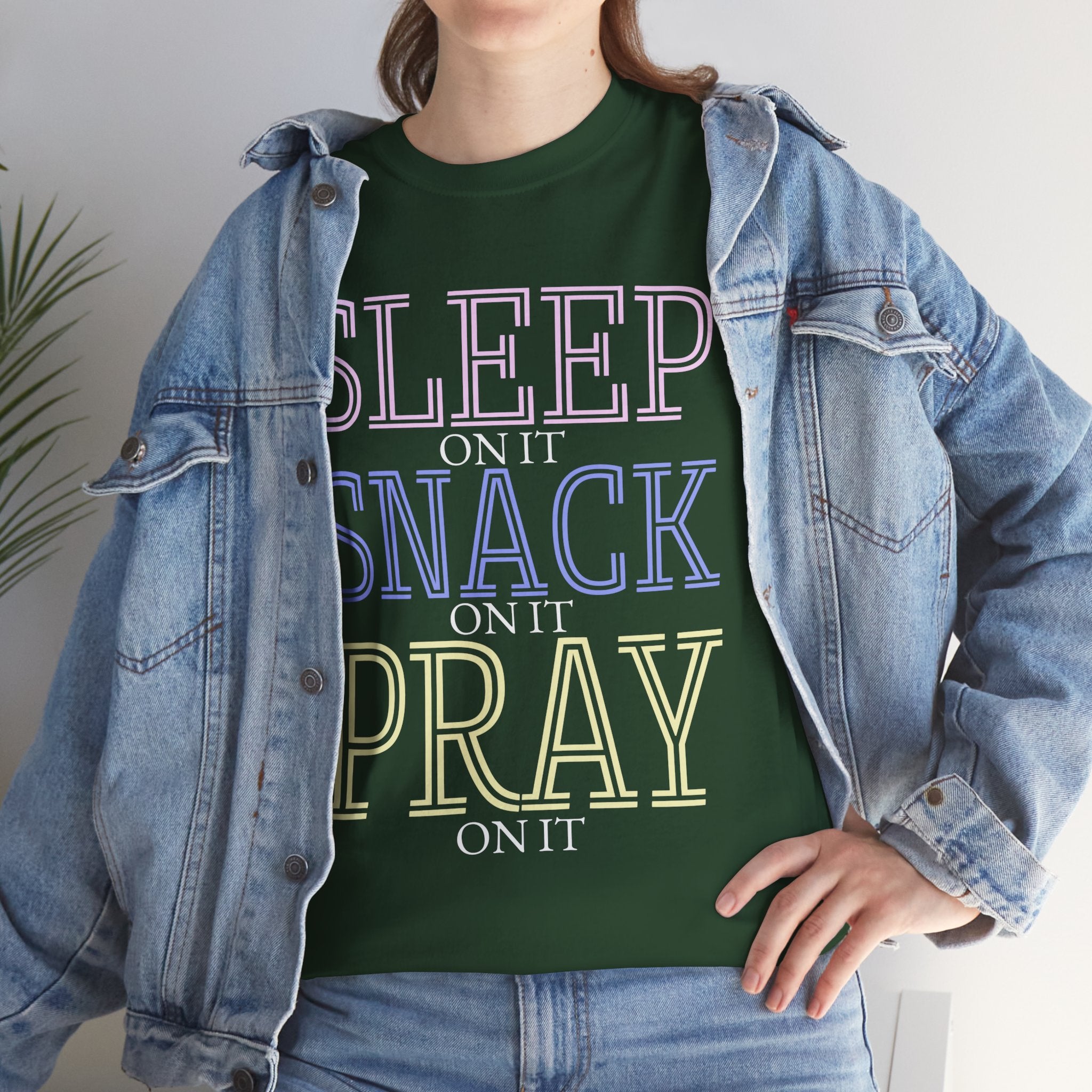 Sleep, Snack, Pray Unisex Tee - Casual Cotton Shirt for Comfort Lovers, Great for Relaxing, Gifts, Everyday Wear, Self-Care