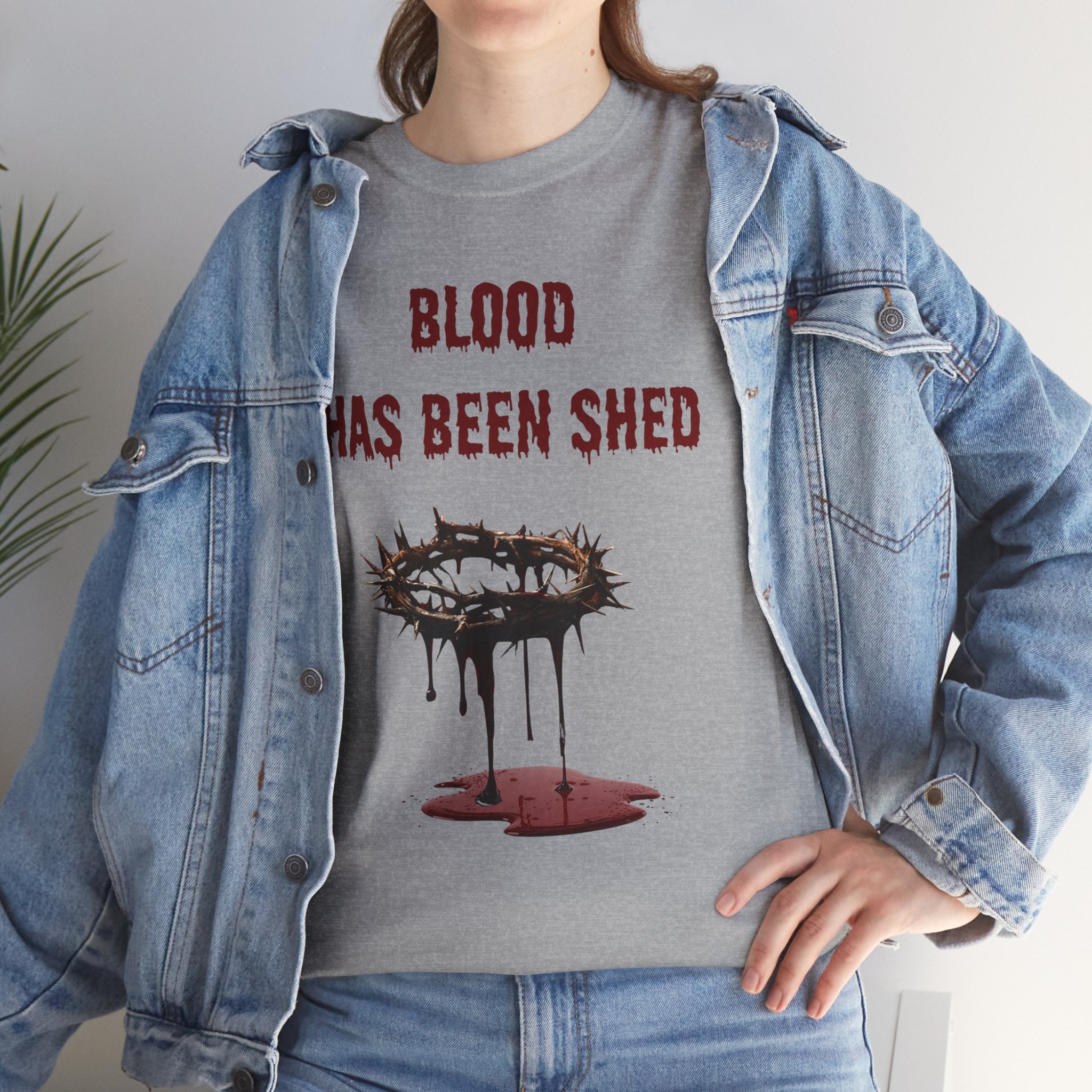 Faith-Inspired Halloween Graphic Tee, Unisex Heavy Cotton T-Shirt, Spiritual Apparel, Religious Gift, Church Event Wear, Unique Faith T-Shirt