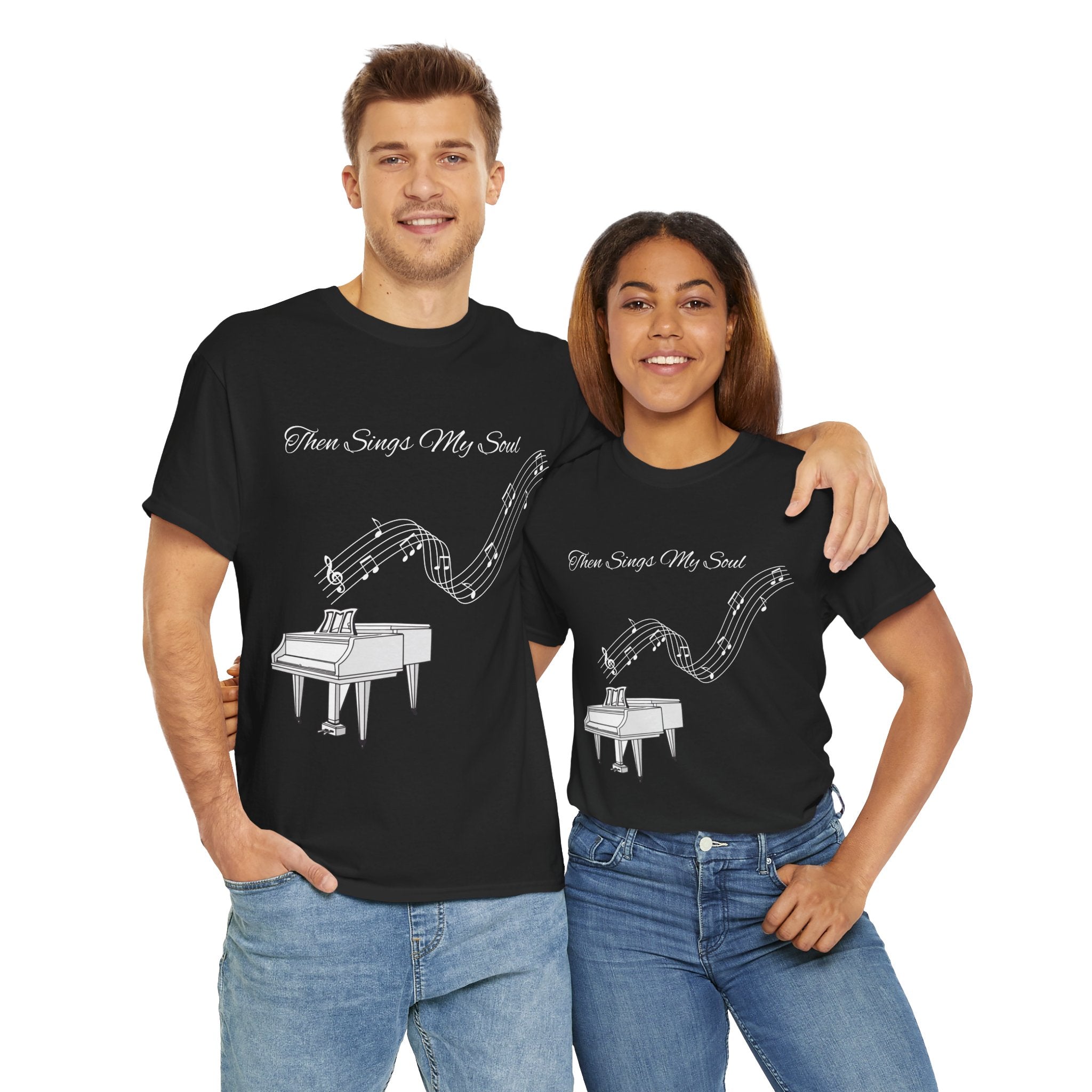 Melodic Soul Unisex Tee | Music Lover's Gift, Creative Expression, Casual Wear, Piano Art, Gift for Musicians