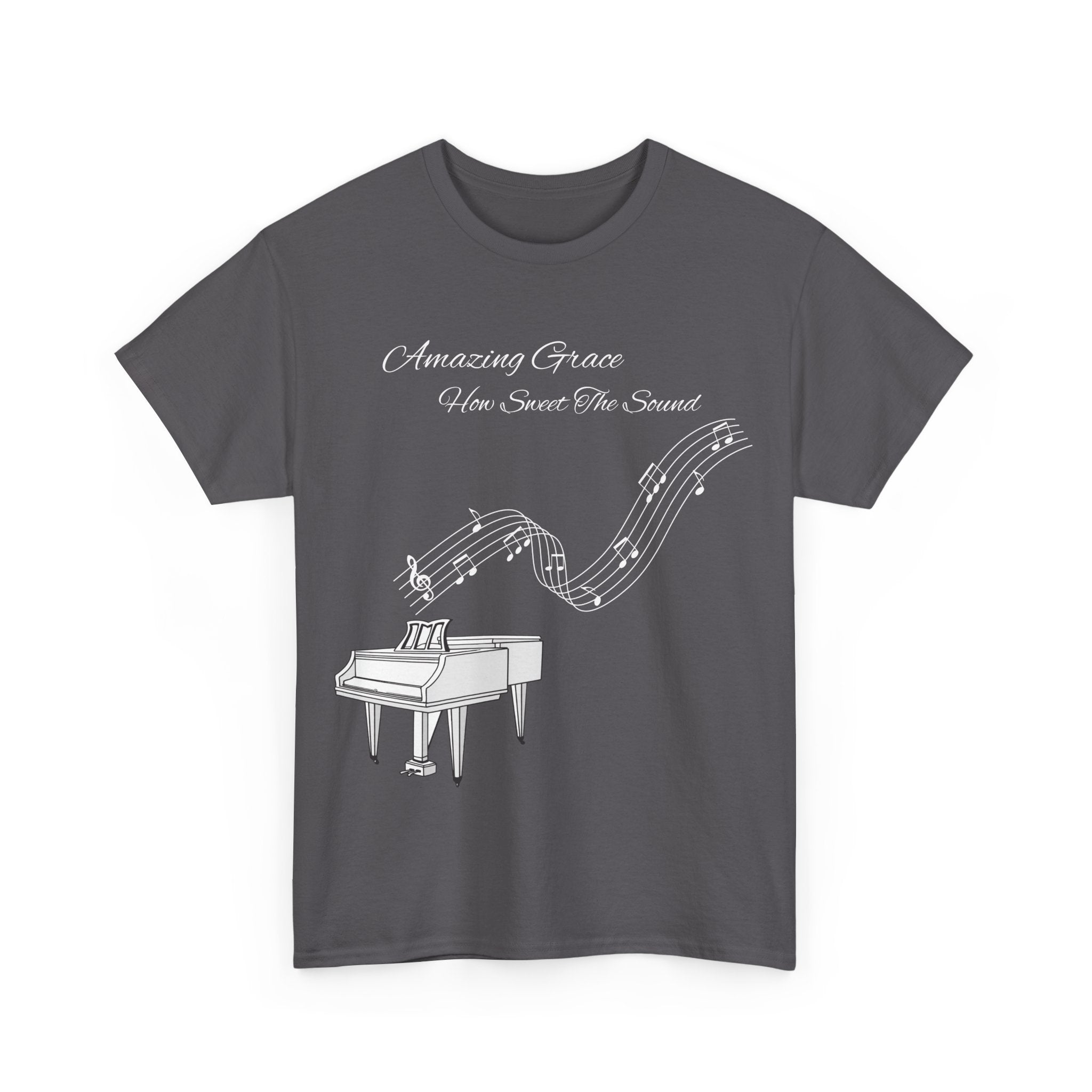 Music Lover's Unisex Tee - Amazing Grace Design, Perfect Gift for Musicians, Casual Wear, Music Event Shirt, Piano Lovers Top