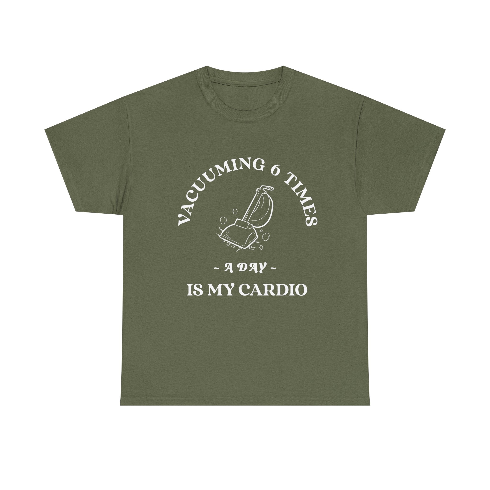 Vacuuming is My Cardio Unisex T-Shirt - Funny Cleaning Motivation Tee, Gift for Housekeepers, Homeowners, Birthday, Everyday Wear