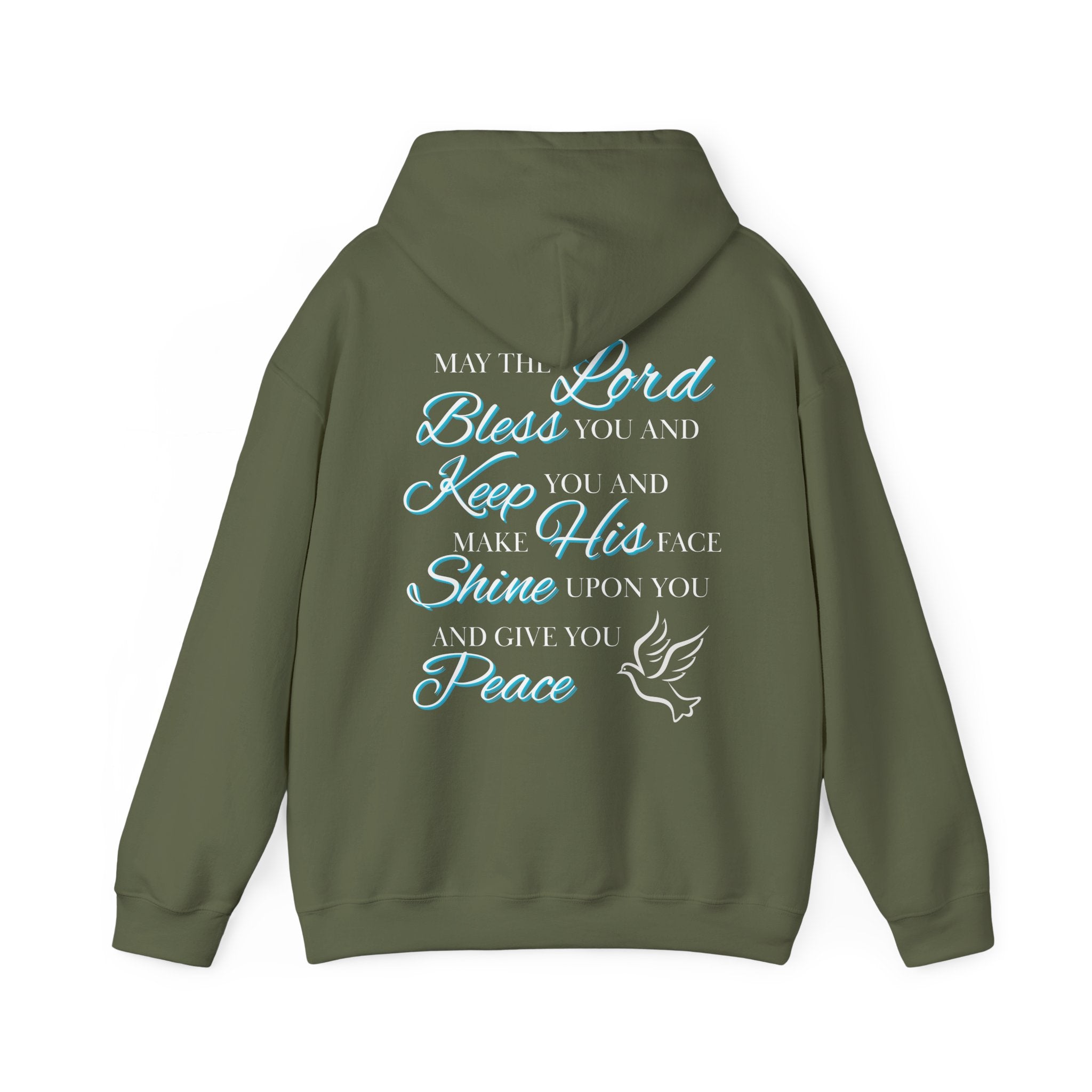 May The Lord Bless You And Keep You - Design on Back Hoodie