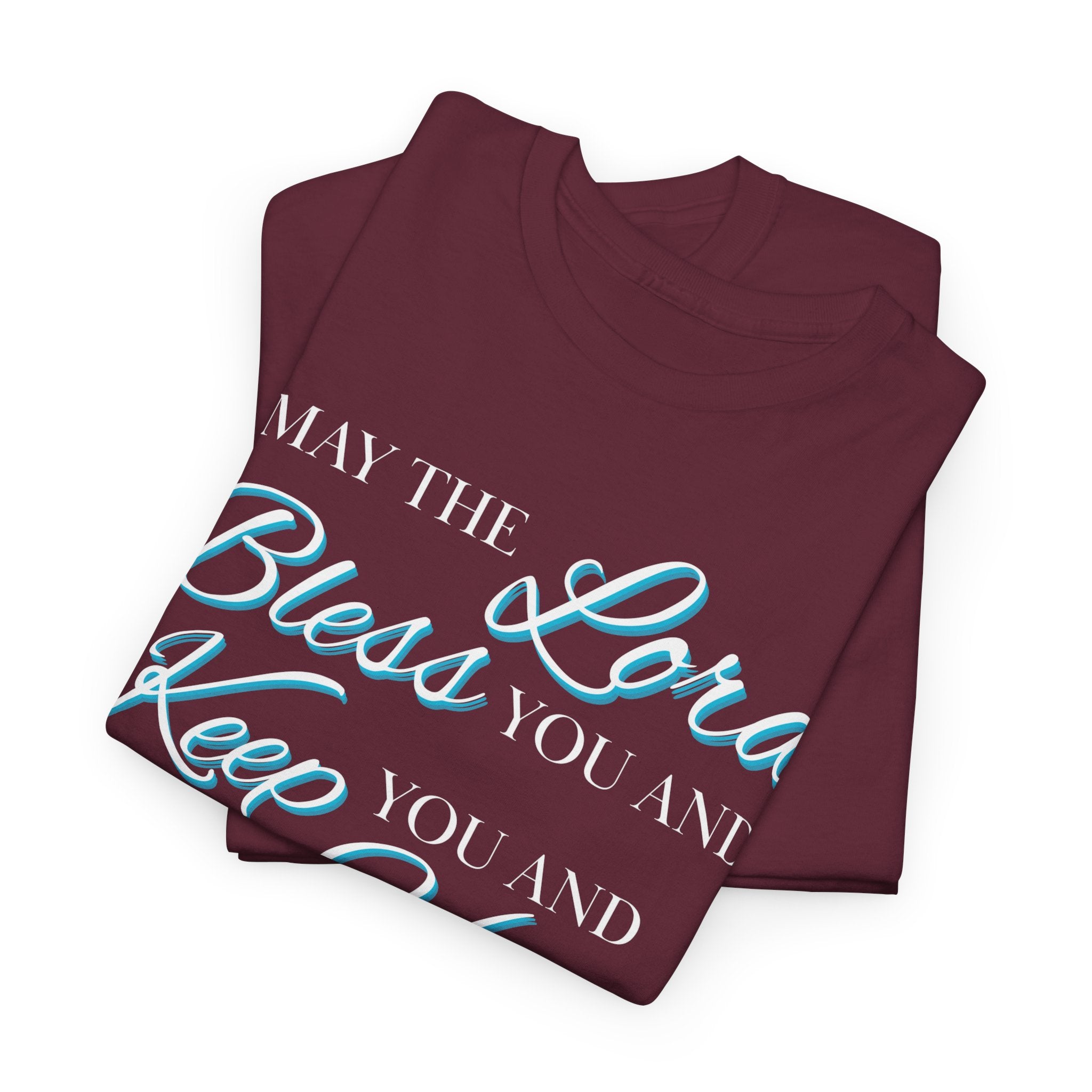 May The Lord Bless You and Keep You Faith-Inspired Unisex Heavy Cotton Tee, Inspirational Graphic Shirt, Christian Gift, Casual Wear, Spiritual Comfort, Religious Apparel