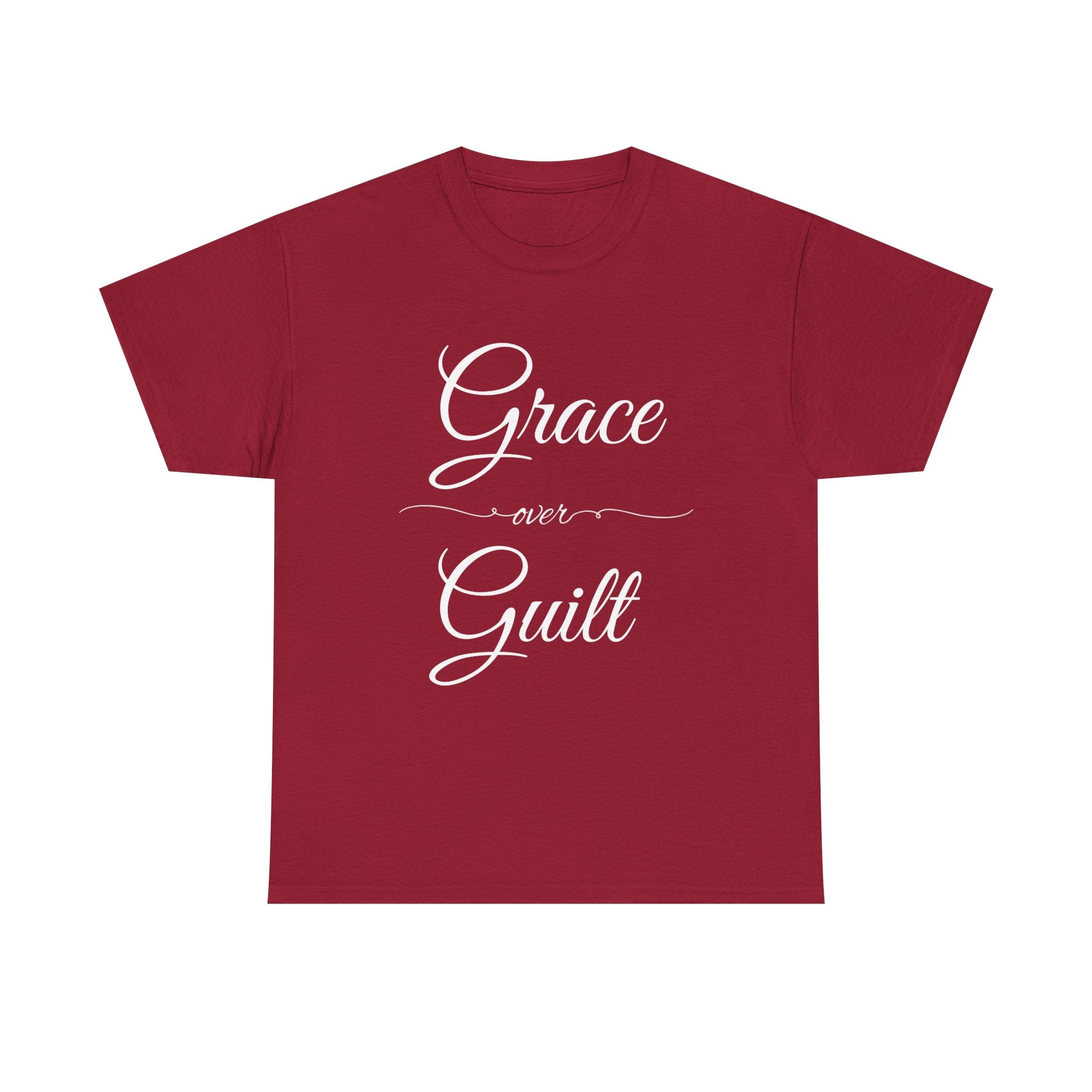 Grace Over Guilt Unisex Heavy Cotton Tee, Inspirational T-Shirt, Motivational Apparel, Thoughtful Gift, Casual Wear