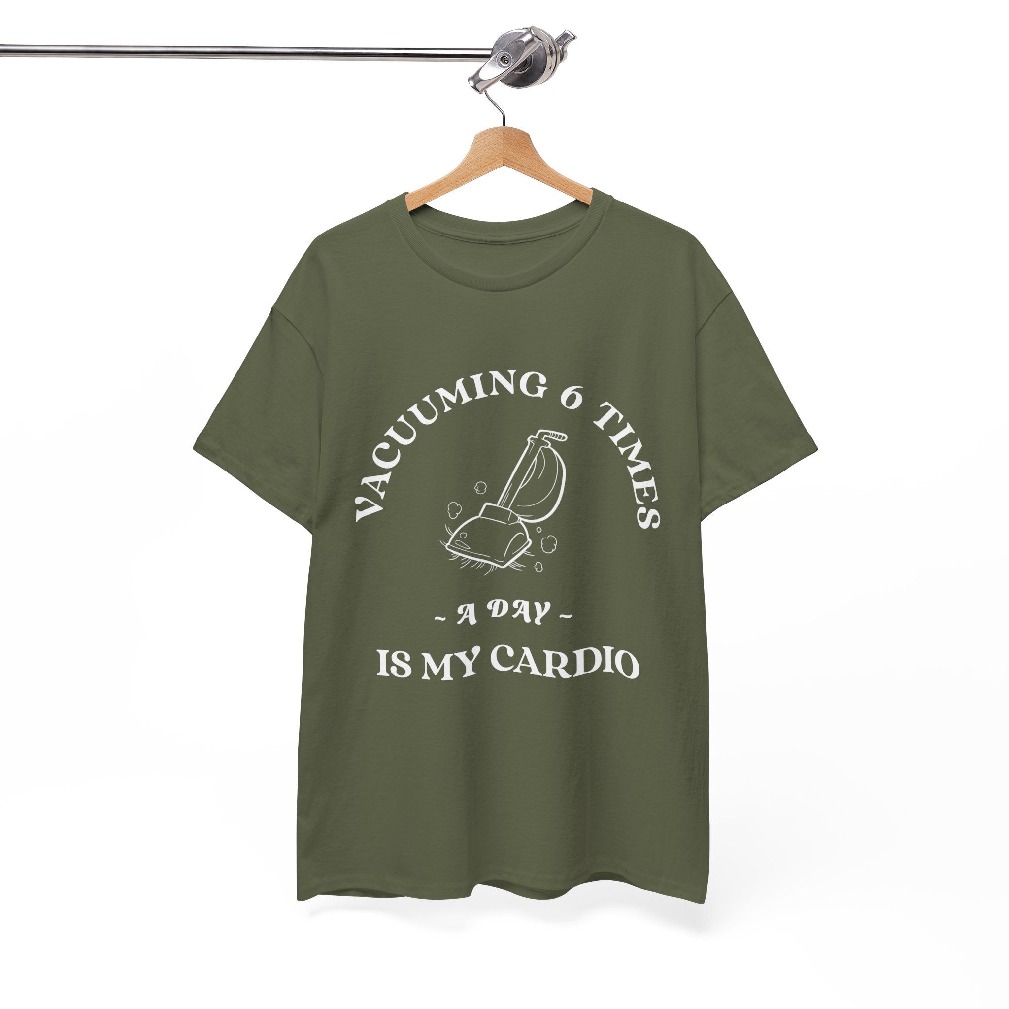 Vacuuming is My Cardio Unisex T-Shirt - Funny Cleaning Motivation Tee, Gift for Housekeepers, Homeowners, Birthday, Everyday Wear