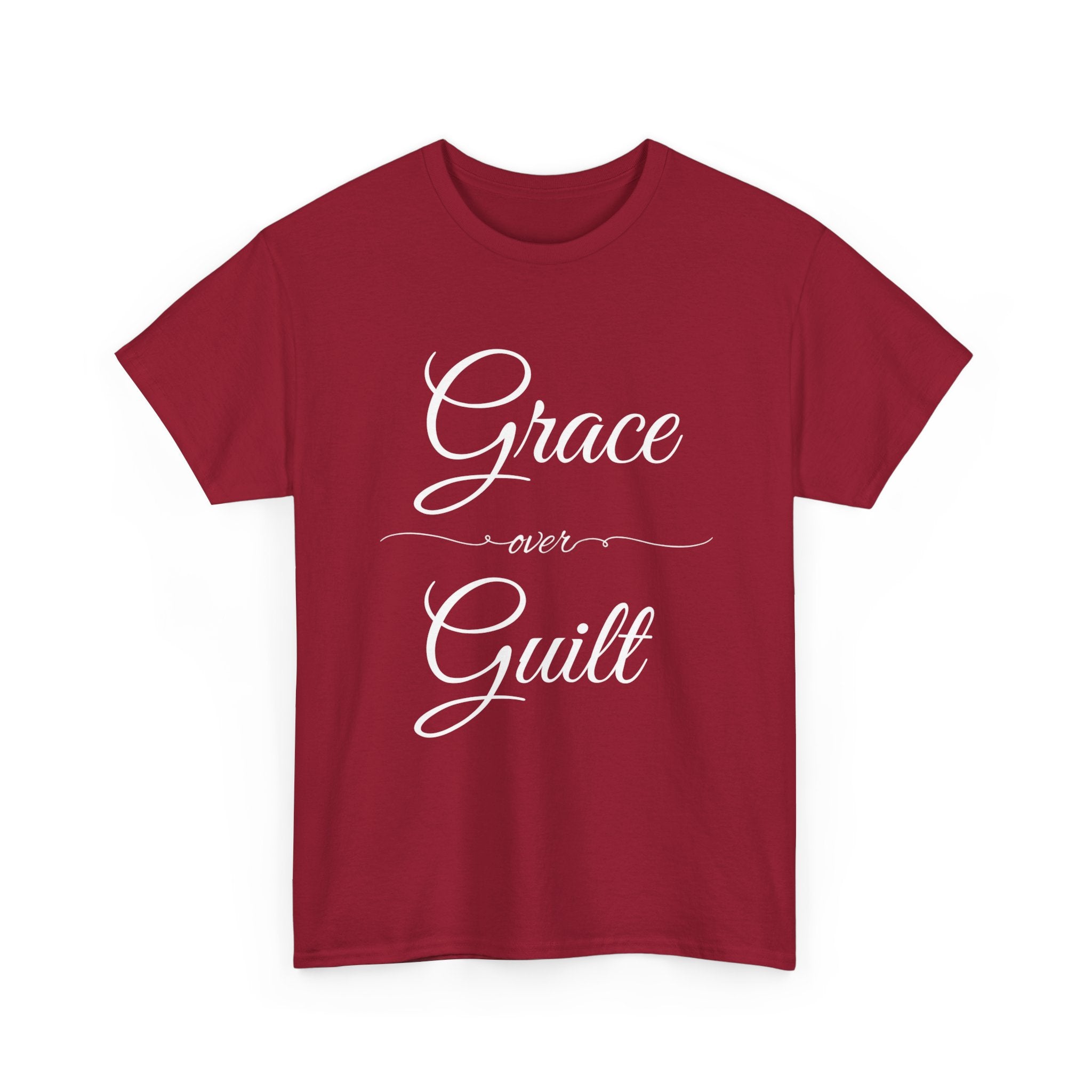Grace Over Guilt Unisex Heavy Cotton Tee, Inspirational T-Shirt, Motivational Apparel, Thoughtful Gift, Casual Wear