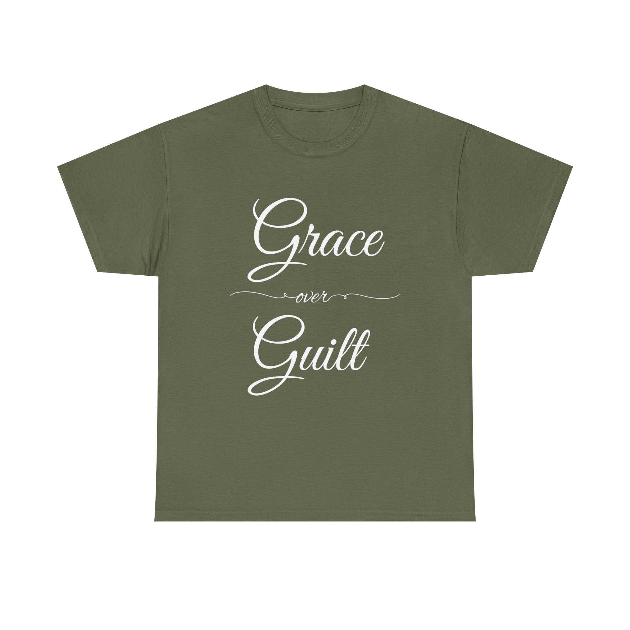Grace Over Guilt Unisex Heavy Cotton Tee, Inspirational T-Shirt, Motivational Apparel, Thoughtful Gift, Casual Wear