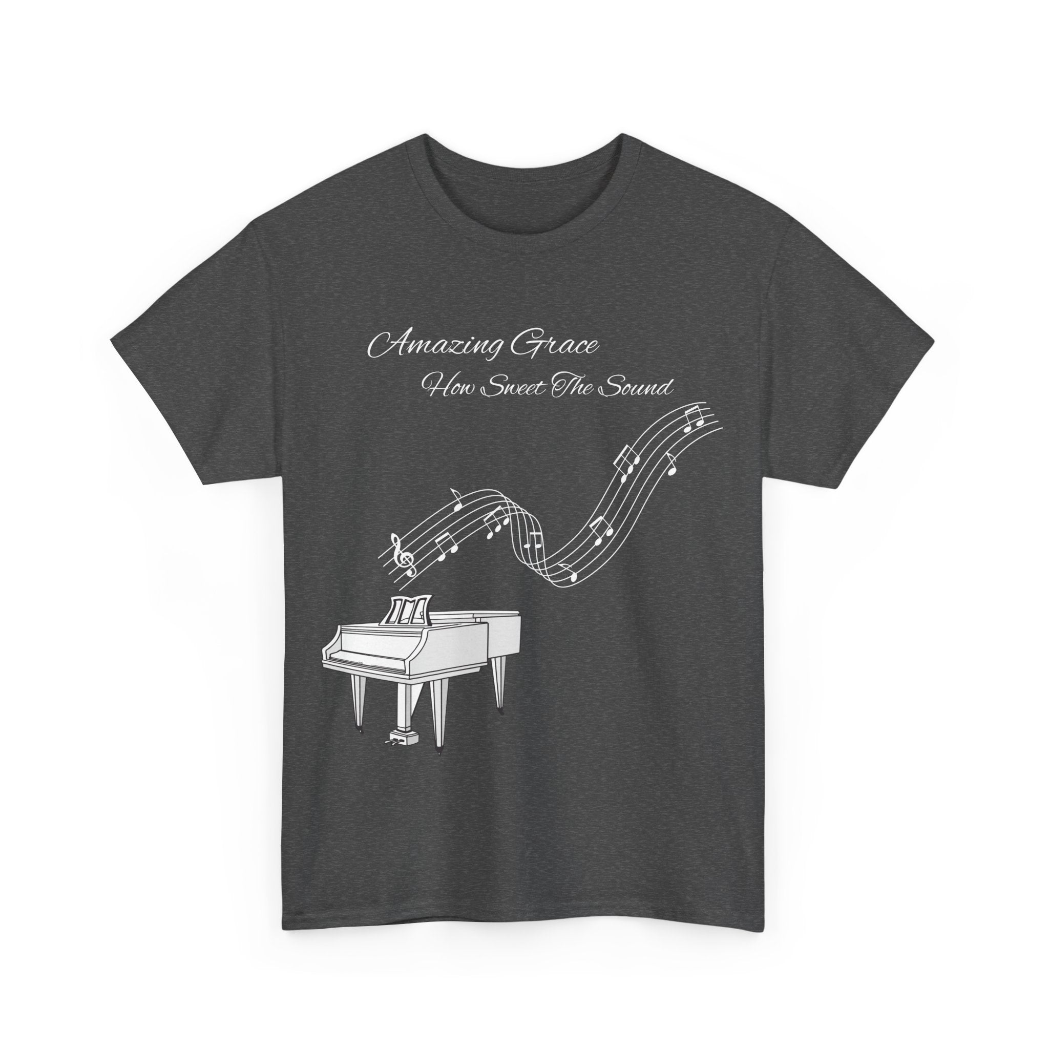 Music Lover's Unisex Tee - Amazing Grace Design, Perfect Gift for Musicians, Casual Wear, Music Event Shirt, Piano Lovers Top