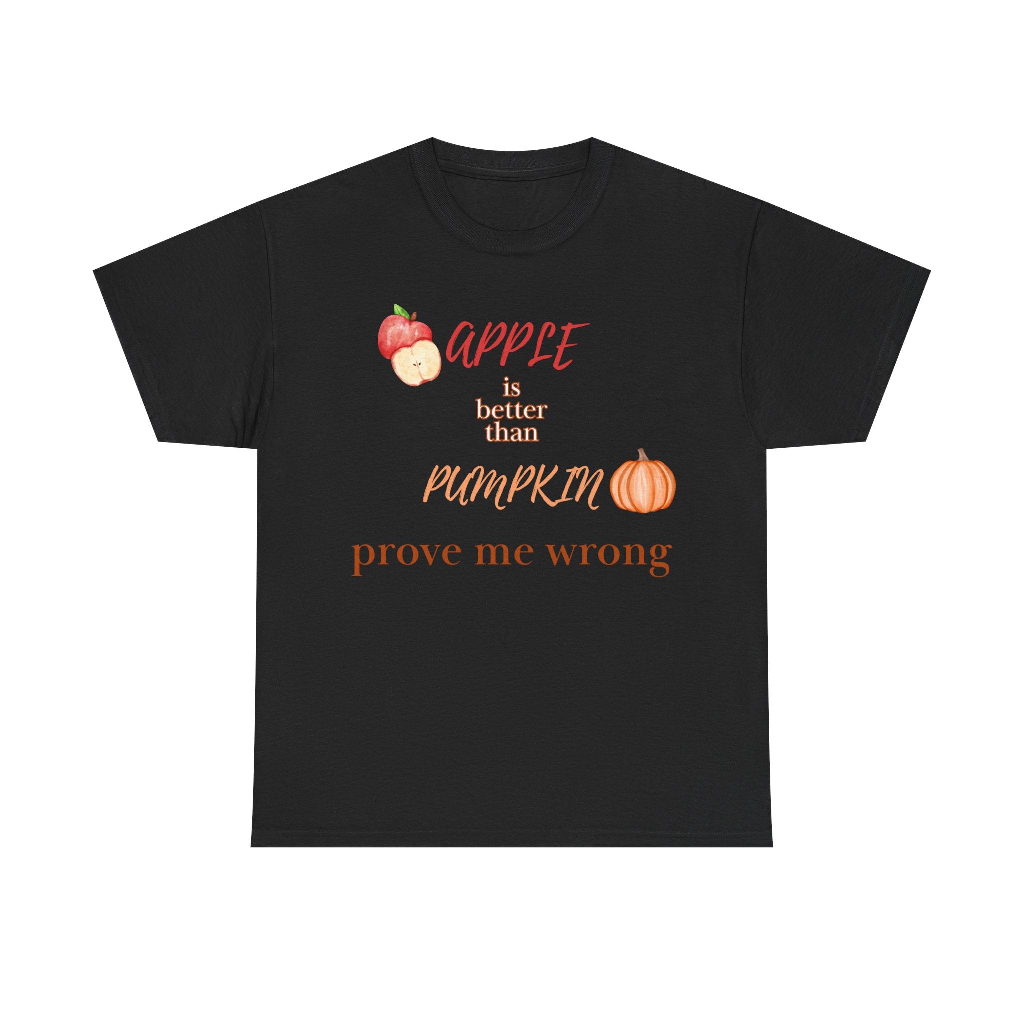 Apple Better Than Pumpkin Tee, Funny Autumn T-Shirt, Casual Halloween Shirt, Fall Holiday Apparel, Gift for Friends