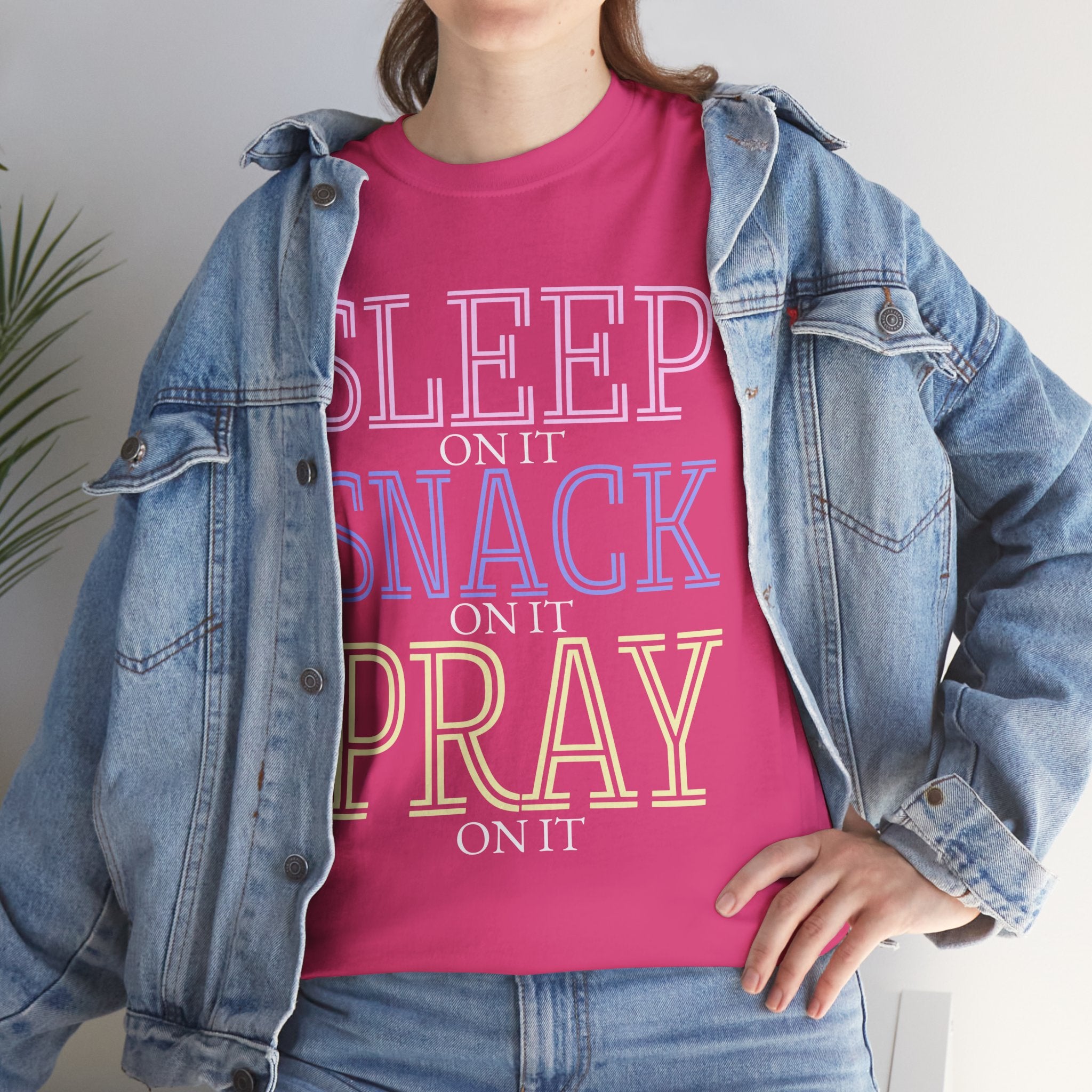 Sleep, Snack, Pray Unisex Tee - Casual Cotton Shirt for Comfort Lovers, Great for Relaxing, Gifts, Everyday Wear, Self-Care
