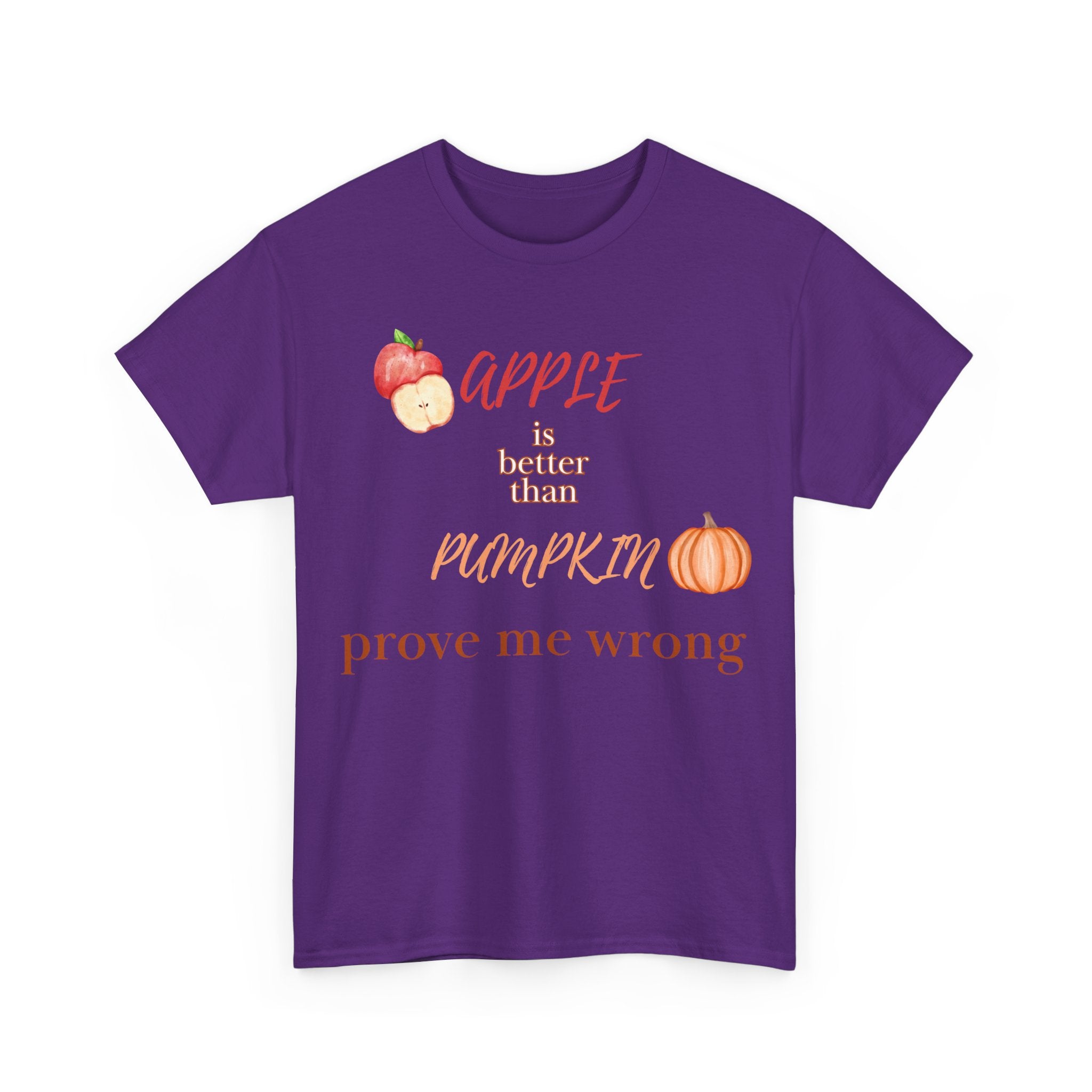 Apple Better Than Pumpkin Tee, Funny Autumn T-Shirt, Casual Halloween Shirt, Fall Holiday Apparel, Gift for Friends