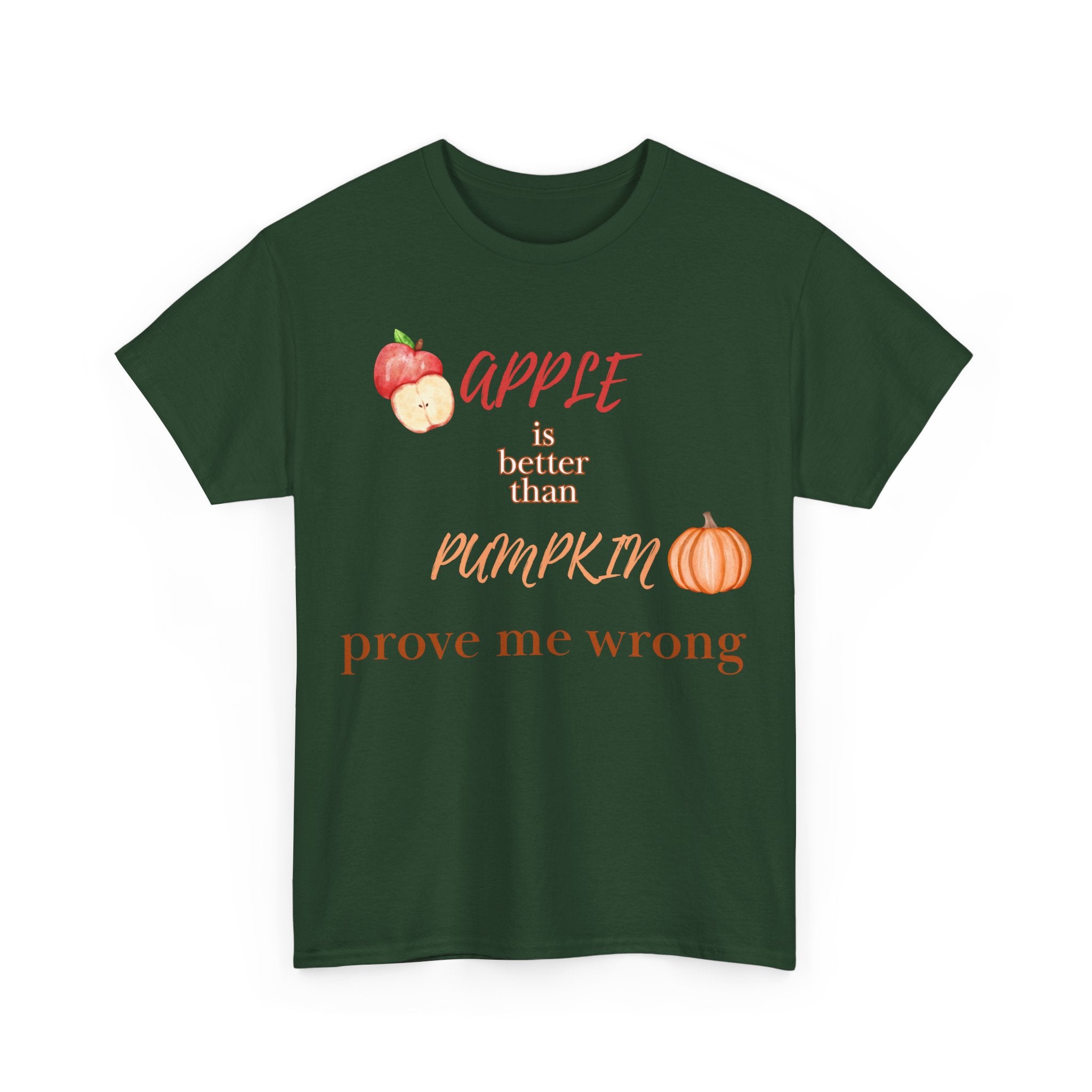 Apple Better Than Pumpkin Tee, Funny Autumn T-Shirt, Casual Halloween Shirt, Fall Holiday Apparel, Gift for Friends