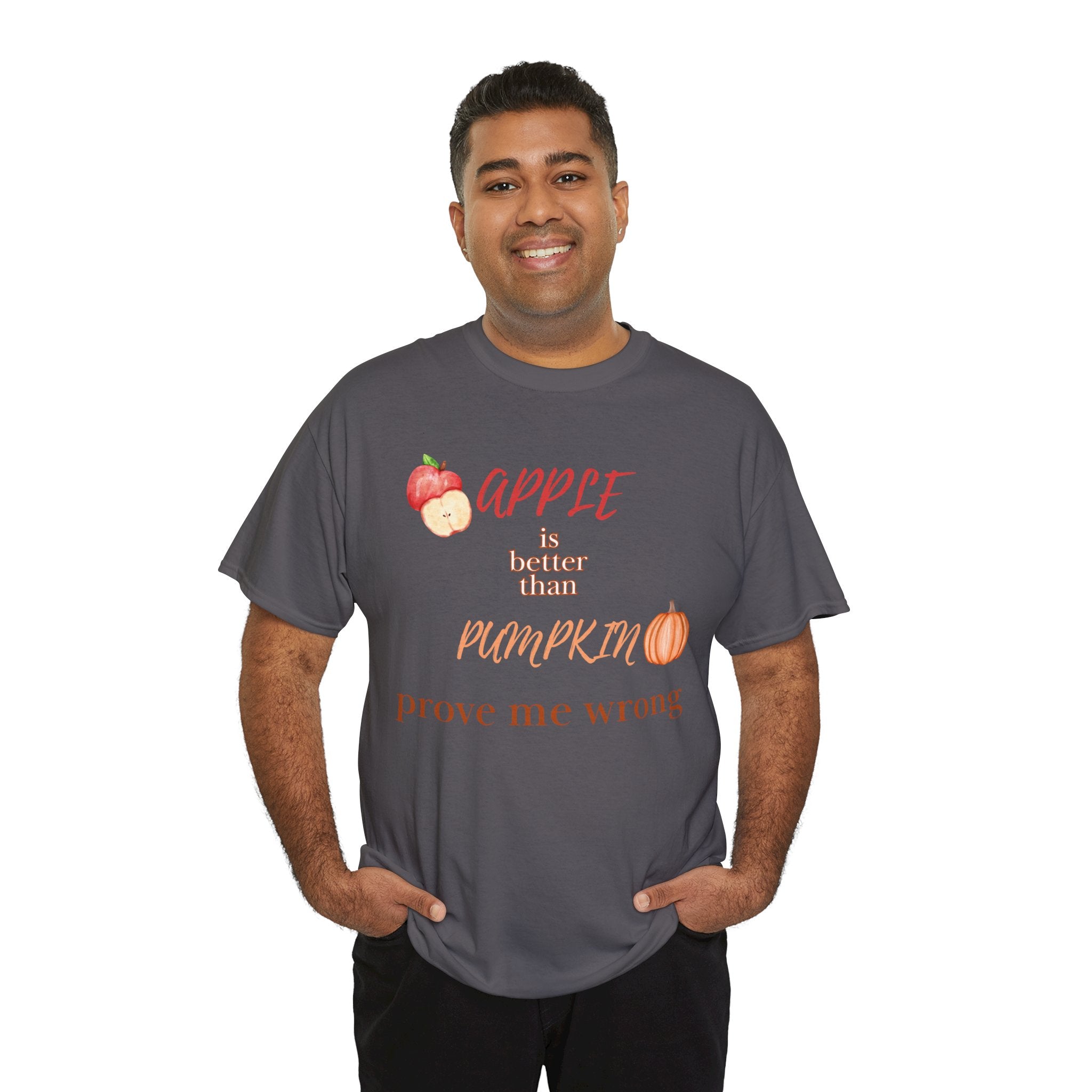 Apple Better Than Pumpkin Tee, Funny Autumn T-Shirt, Casual Halloween Shirt, Fall Holiday Apparel, Gift for Friends