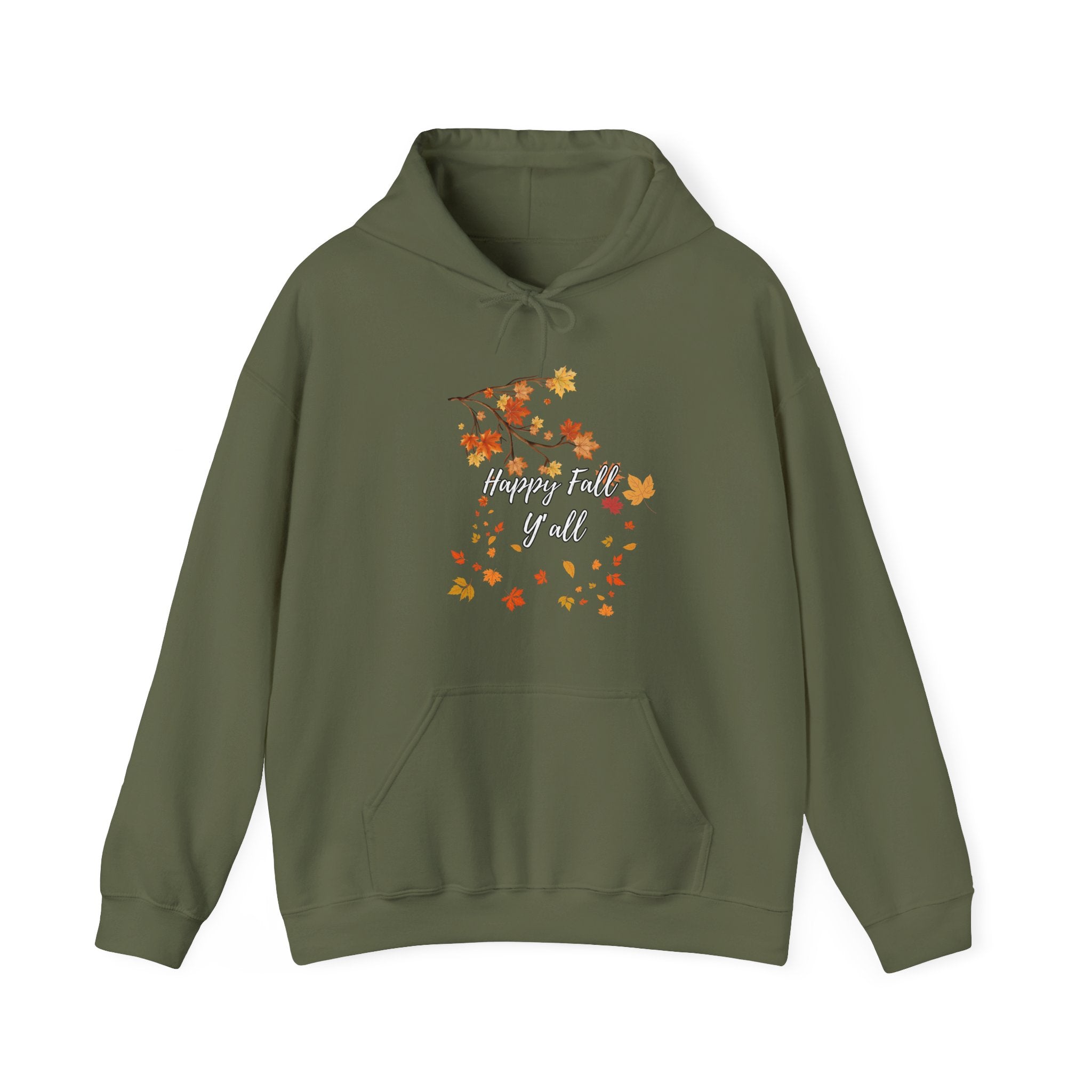 Happy Fall Y'all Hoodie - Cozy Unisex Sweatshirt for Autumn, Thanksgiving Gift, Seasonal Wear, Fall Fashion, Leaf Design