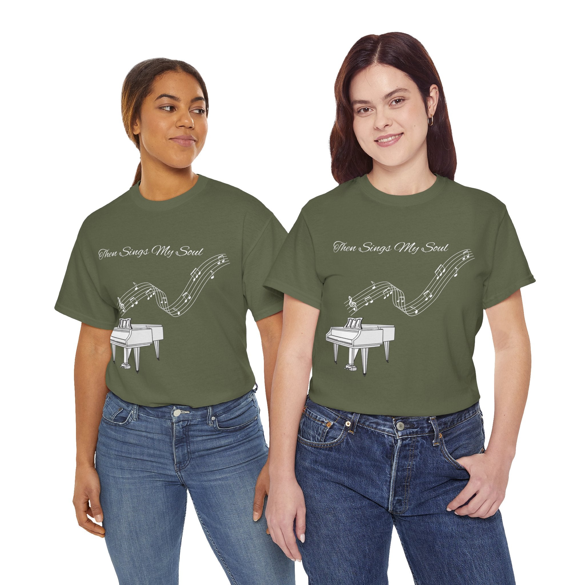 Melodic Soul Unisex Tee | Music Lover's Gift, Creative Expression, Casual Wear, Piano Art, Gift for Musicians