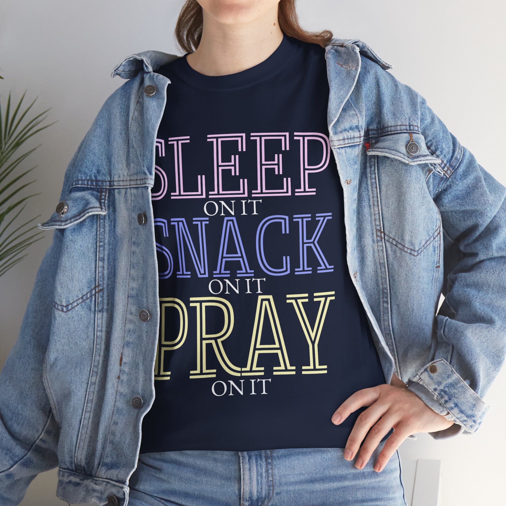 Sleep, Snack, Pray Unisex Tee - Casual Cotton Shirt for Comfort Lovers, Great for Relaxing, Gifts, Everyday Wear, Self-Care