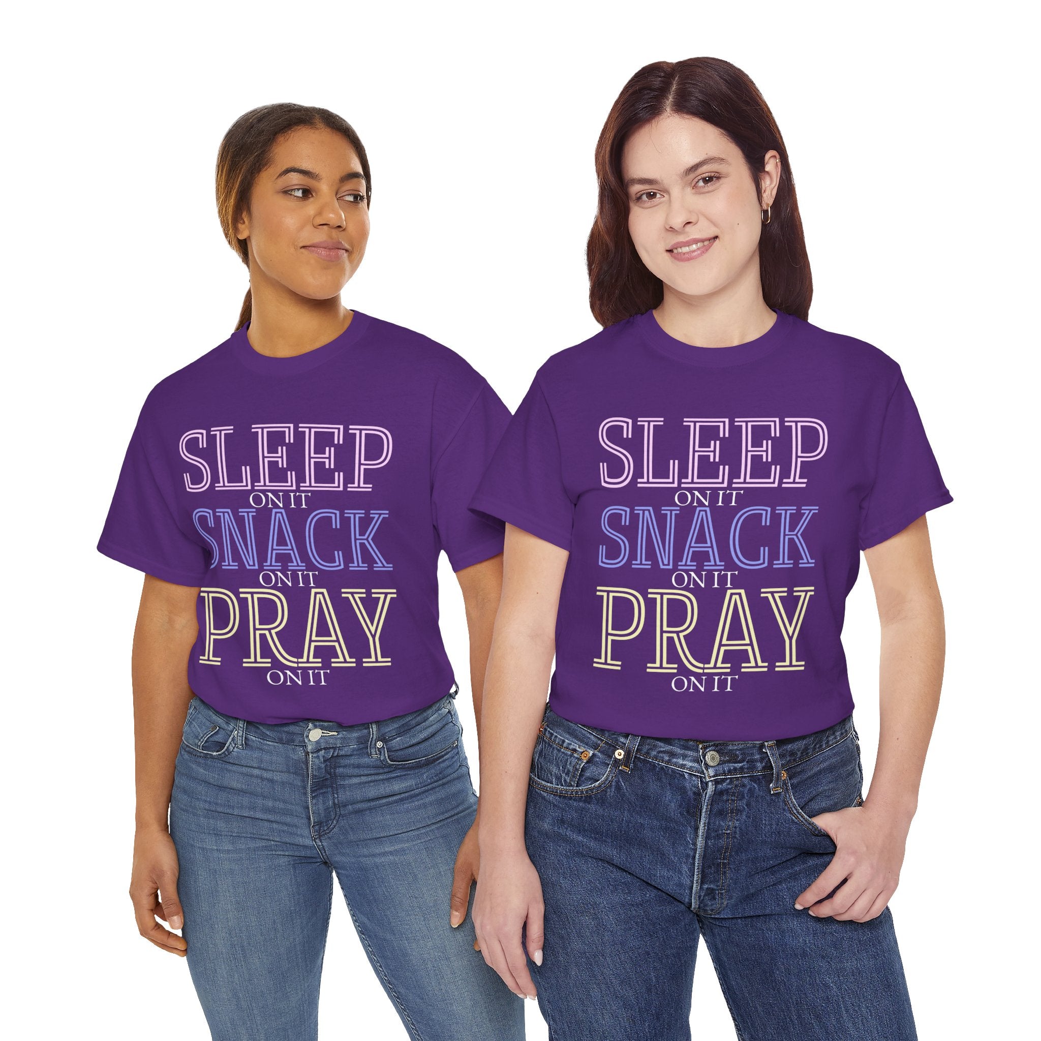 Sleep, Snack, Pray Unisex Tee - Casual Cotton Shirt for Comfort Lovers, Great for Relaxing, Gifts, Everyday Wear, Self-Care