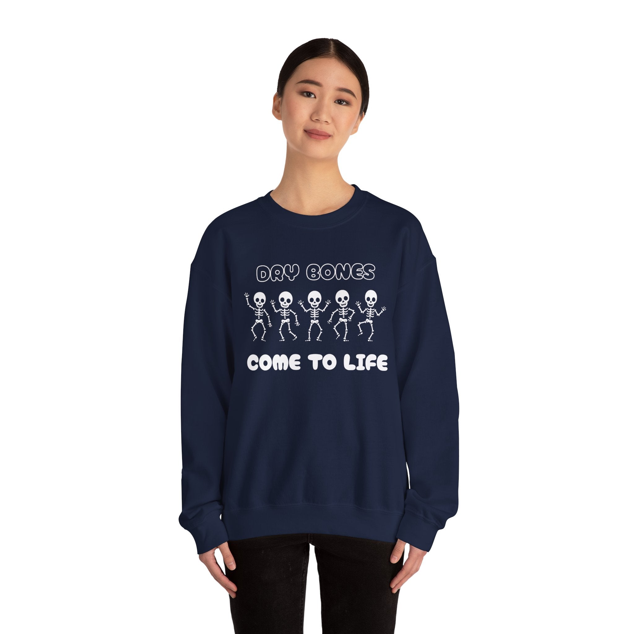 Dry Bones Come To Life Crewneck Sweatshirt - Perfect for Halloween, Cozy Nights, Unisex Gift, Seasonal Style, Fall Fashion, Spooky Season