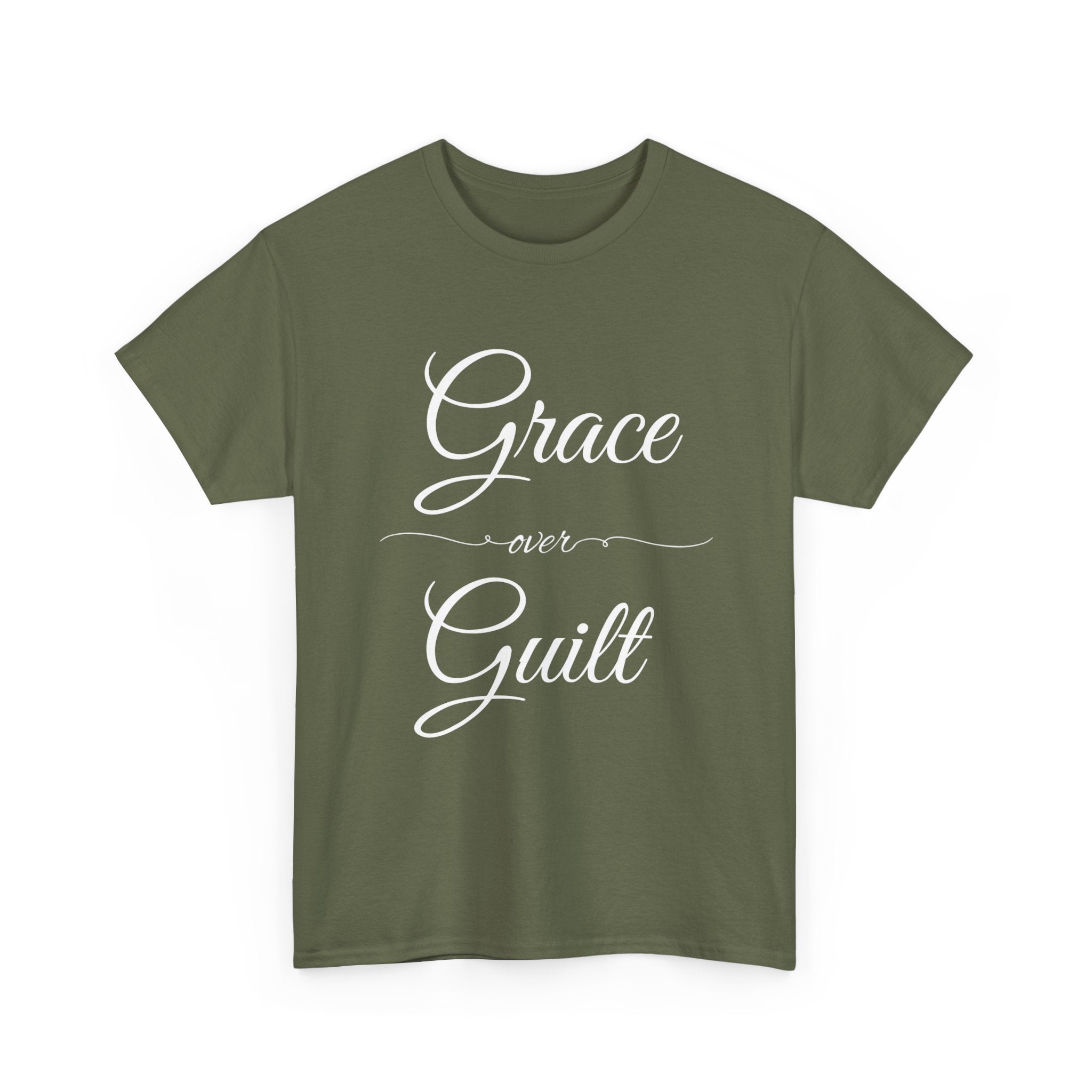 Grace Over Guilt Unisex Heavy Cotton Tee, Inspirational T-Shirt, Motivational Apparel, Thoughtful Gift, Casual Wear