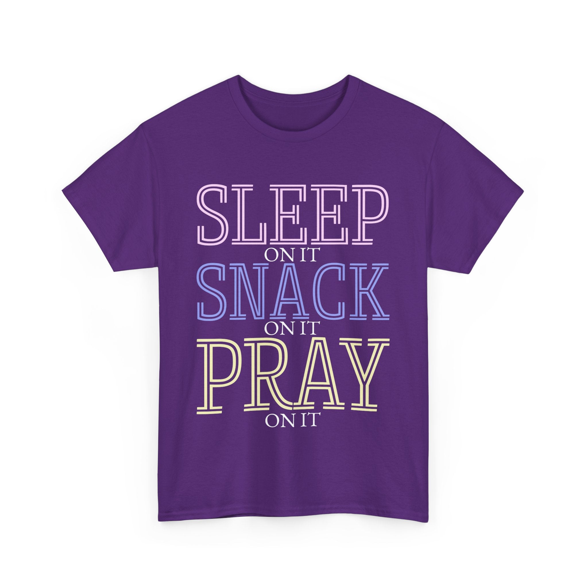 Sleep, Snack, Pray Unisex Tee - Casual Cotton Shirt for Comfort Lovers, Great for Relaxing, Gifts, Everyday Wear, Self-Care