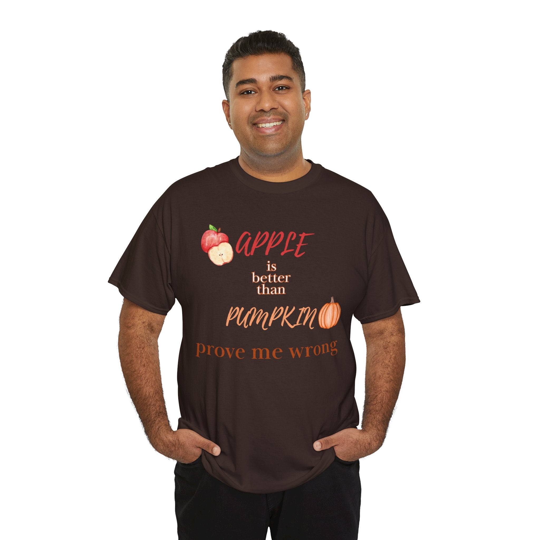 Apple Better Than Pumpkin Tee, Funny Autumn T-Shirt, Casual Halloween Shirt, Fall Holiday Apparel, Gift for Friends