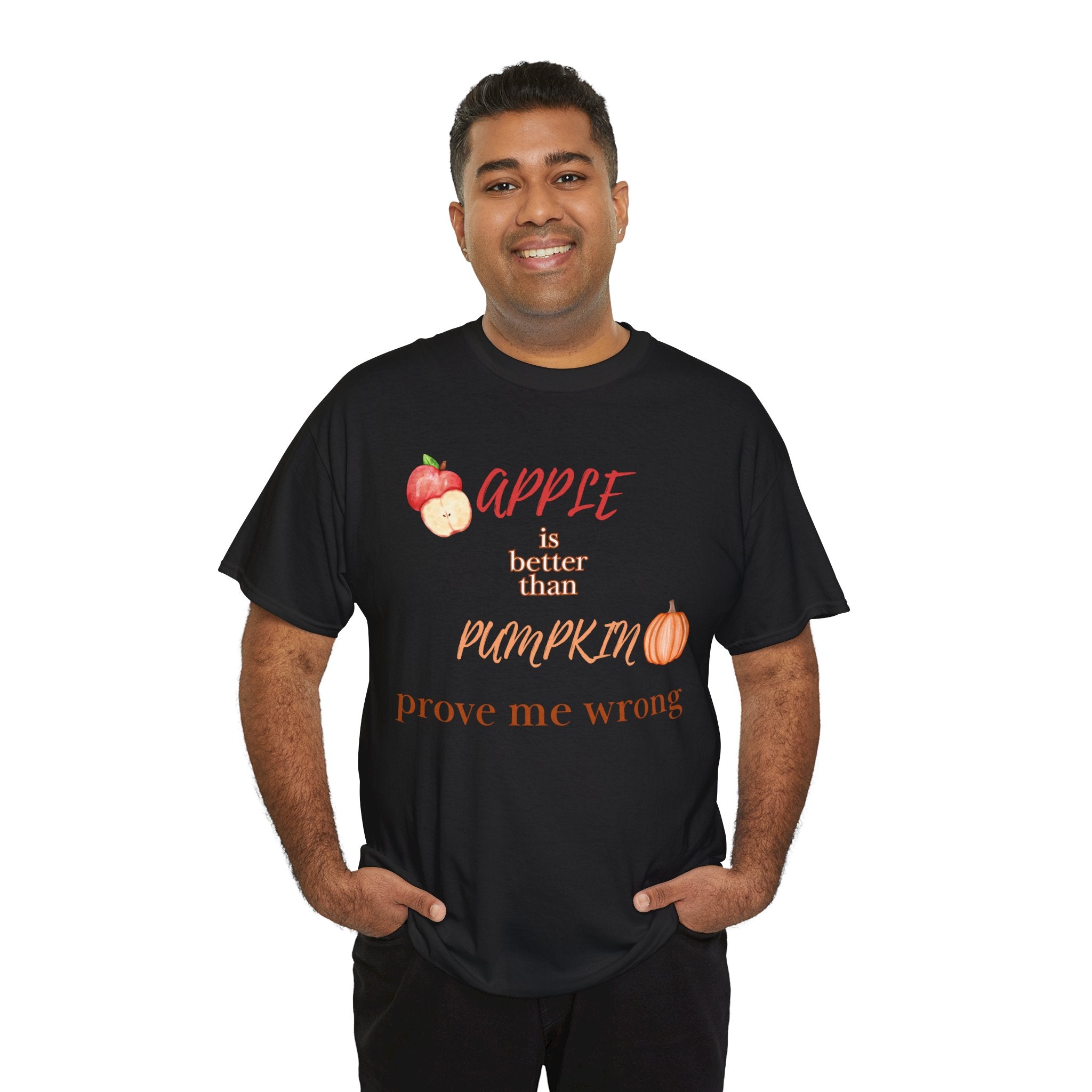 Apple Better Than Pumpkin Tee, Funny Autumn T-Shirt, Casual Halloween Shirt, Fall Holiday Apparel, Gift for Friends