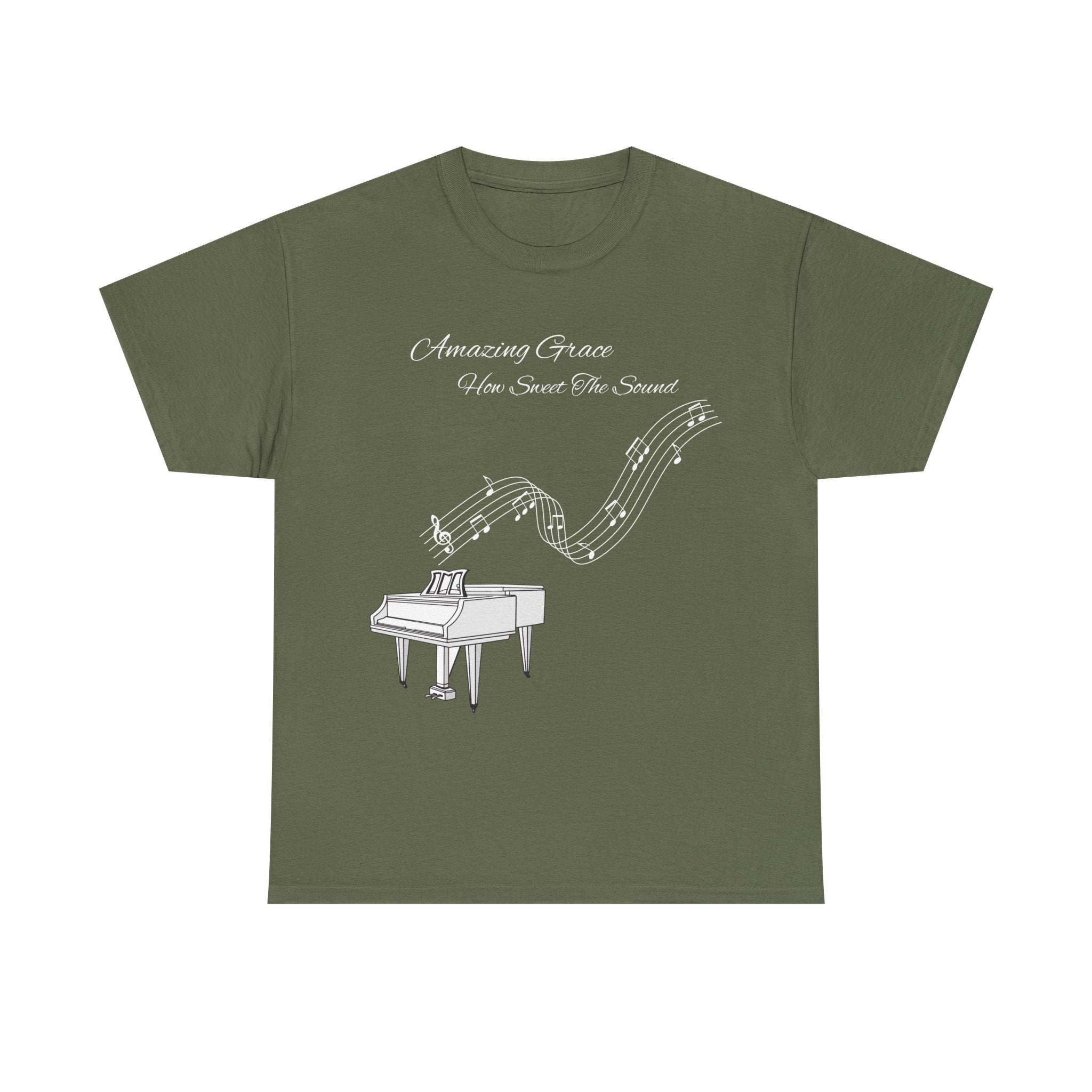 Music Lover's Unisex Tee - Amazing Grace Design, Perfect Gift for Musicians, Casual Wear, Music Event Shirt, Piano Lovers Top