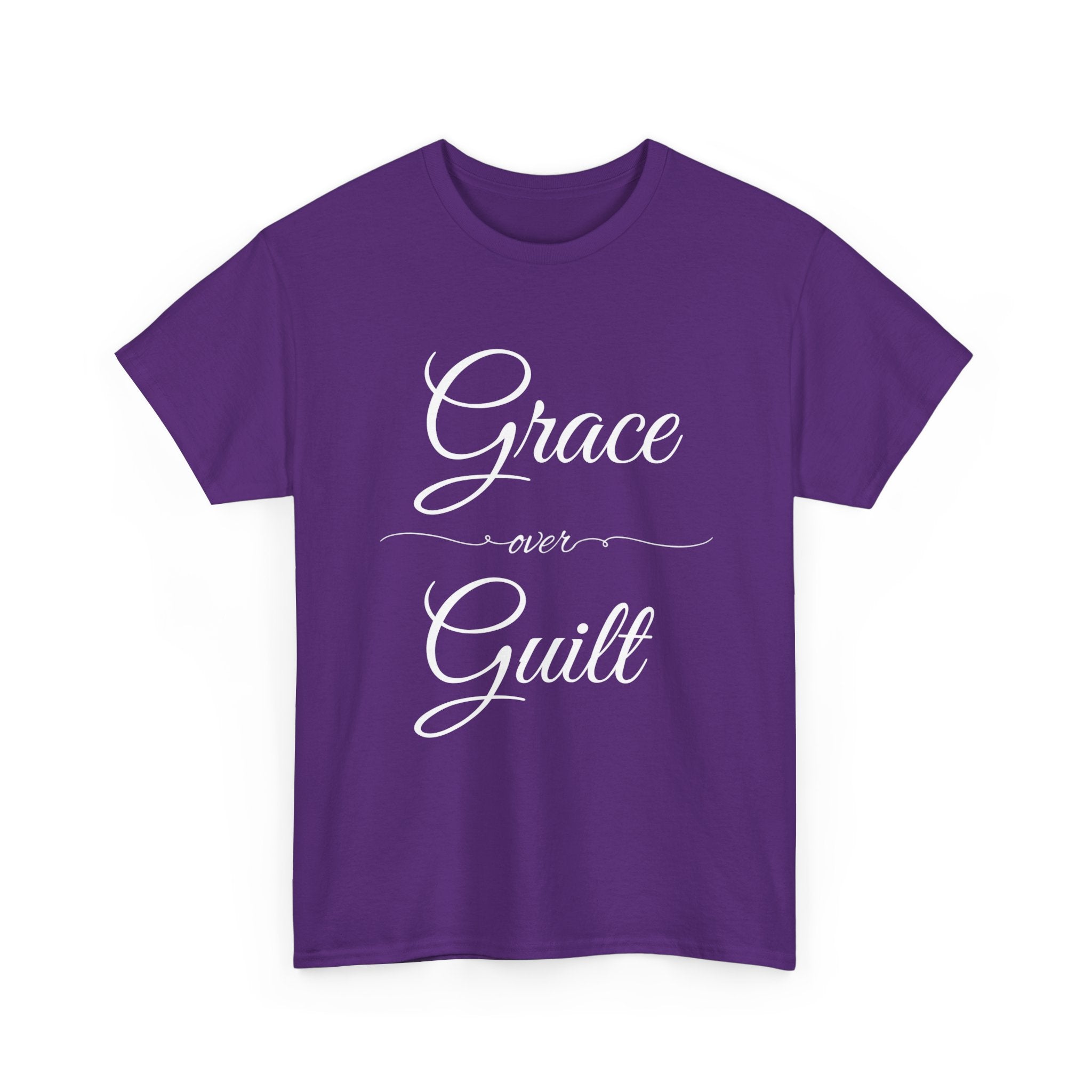 Grace Over Guilt Unisex Heavy Cotton Tee, Inspirational T-Shirt, Motivational Apparel, Thoughtful Gift, Casual Wear