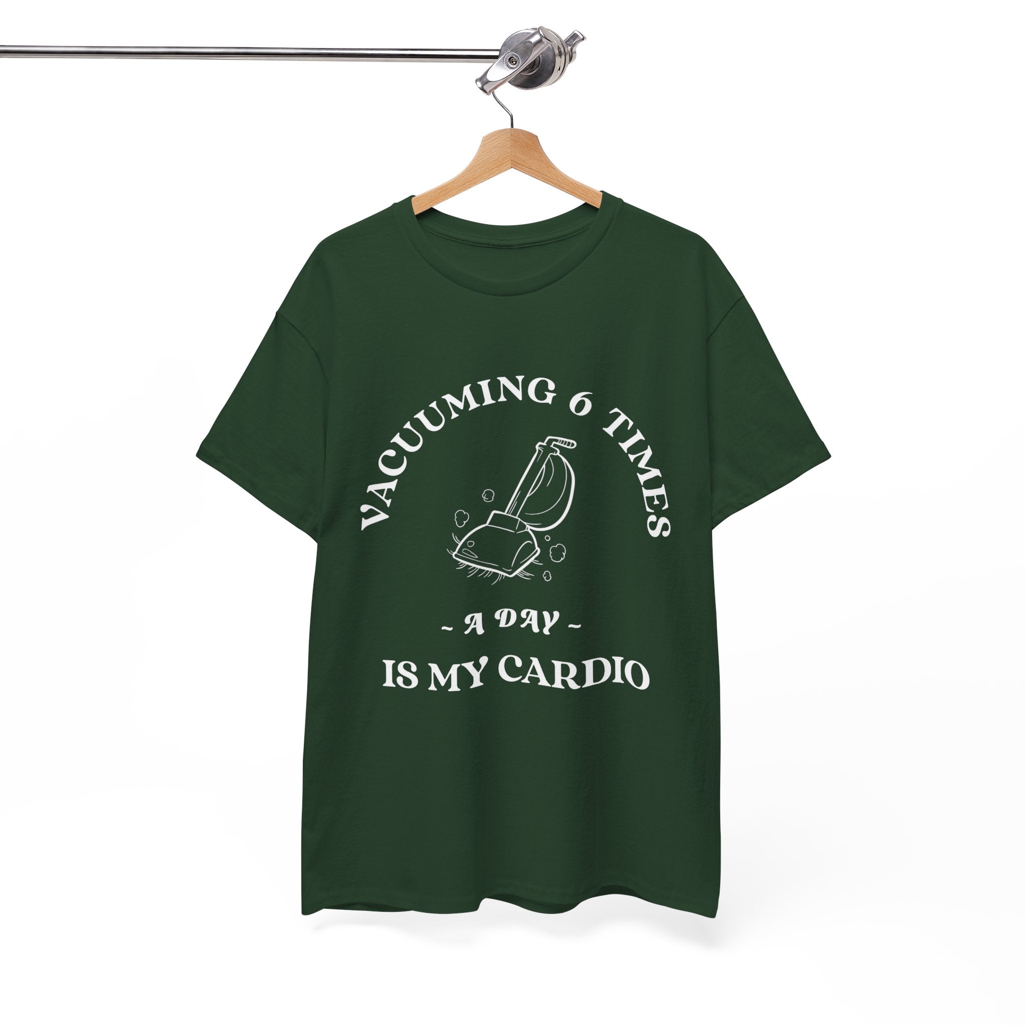 Vacuuming is My Cardio Unisex T-Shirt - Funny Cleaning Motivation Tee, Gift for Housekeepers, Homeowners, Birthday, Everyday Wear