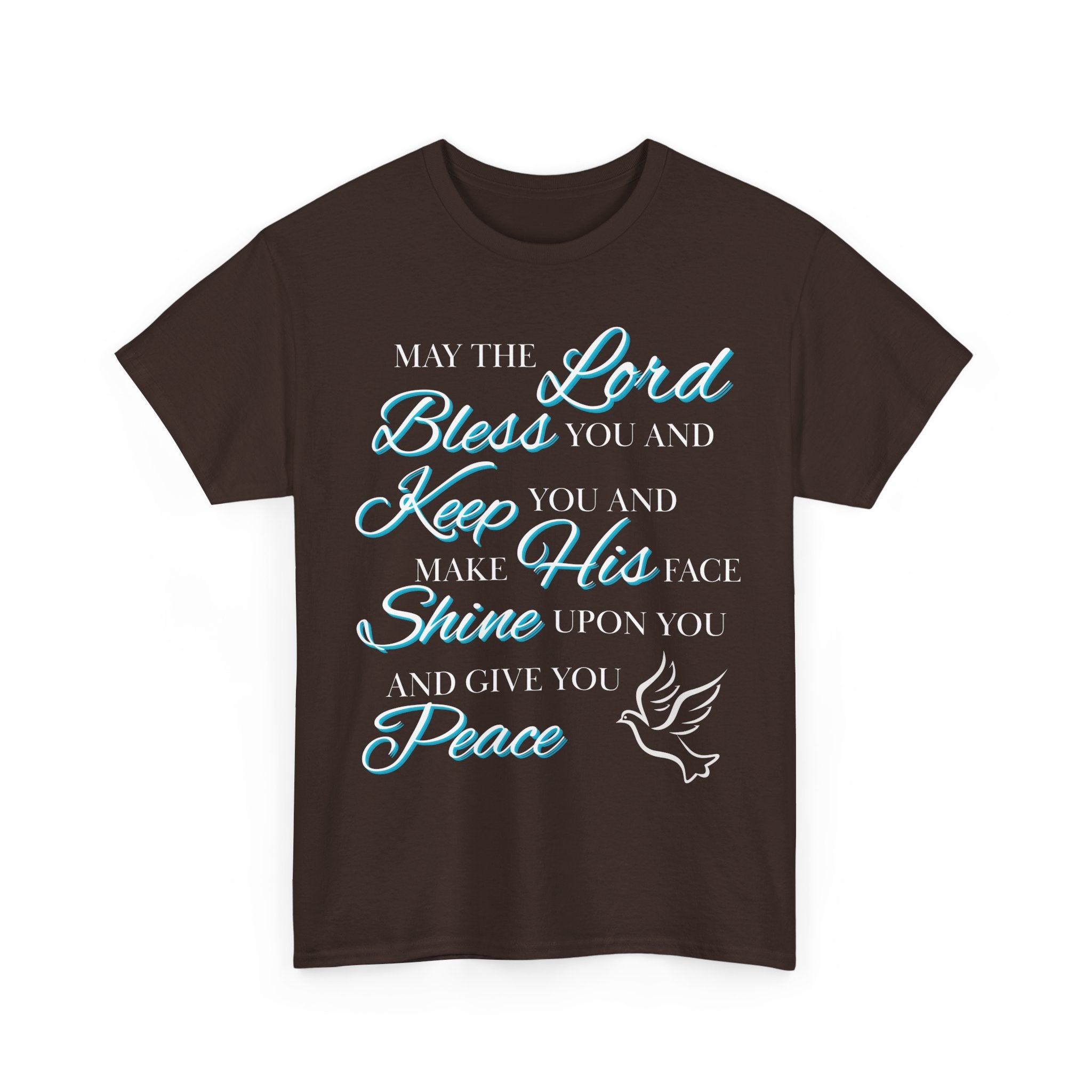 May The Lord Bless You and Keep You Faith-Inspired Unisex Heavy Cotton Tee, Inspirational Graphic Shirt, Christian Gift, Casual Wear, Spiritual Comfort, Religious Apparel