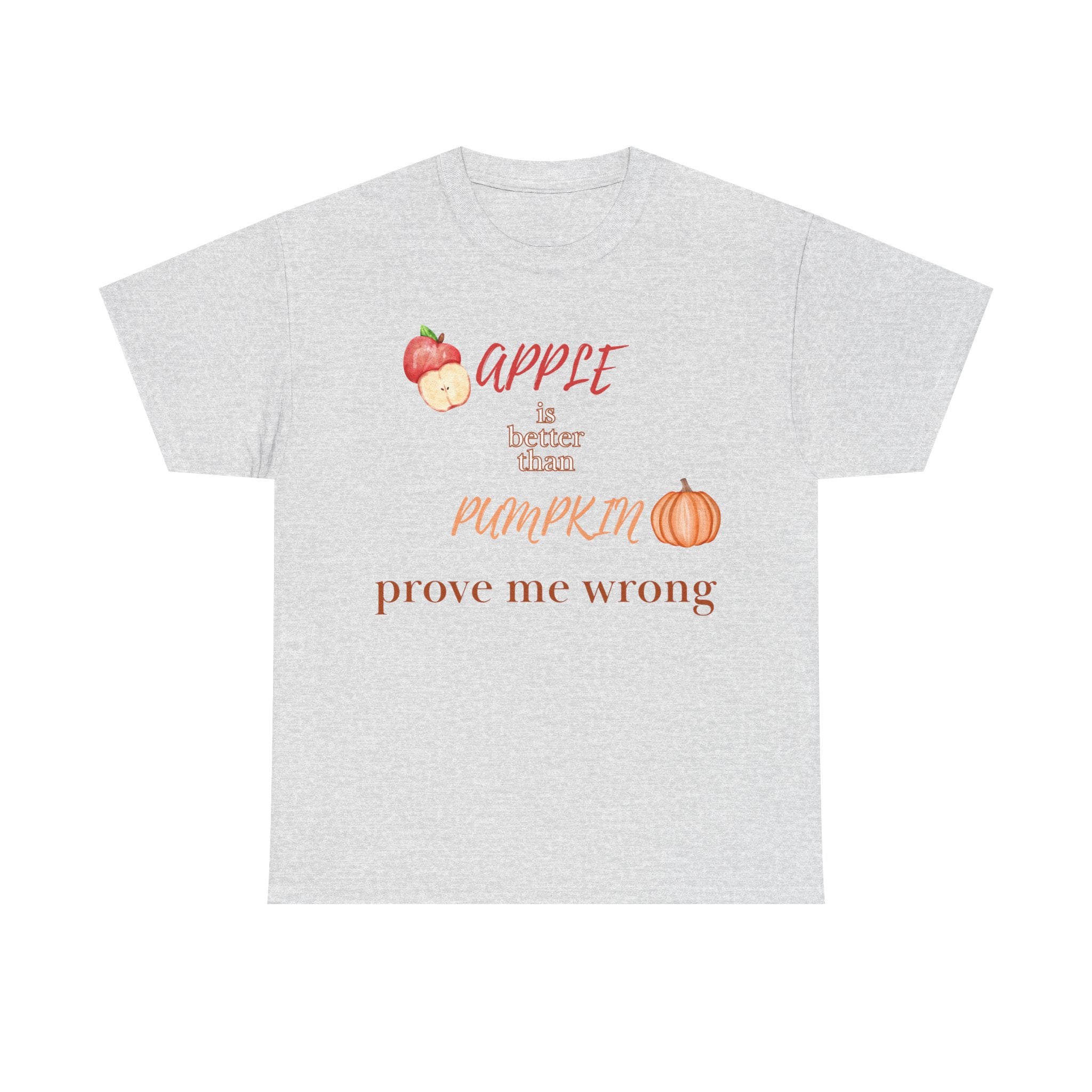Apple Better Than Pumpkin Tee, Funny Autumn T-Shirt, Casual Halloween Shirt, Fall Holiday Apparel, Gift for Friends