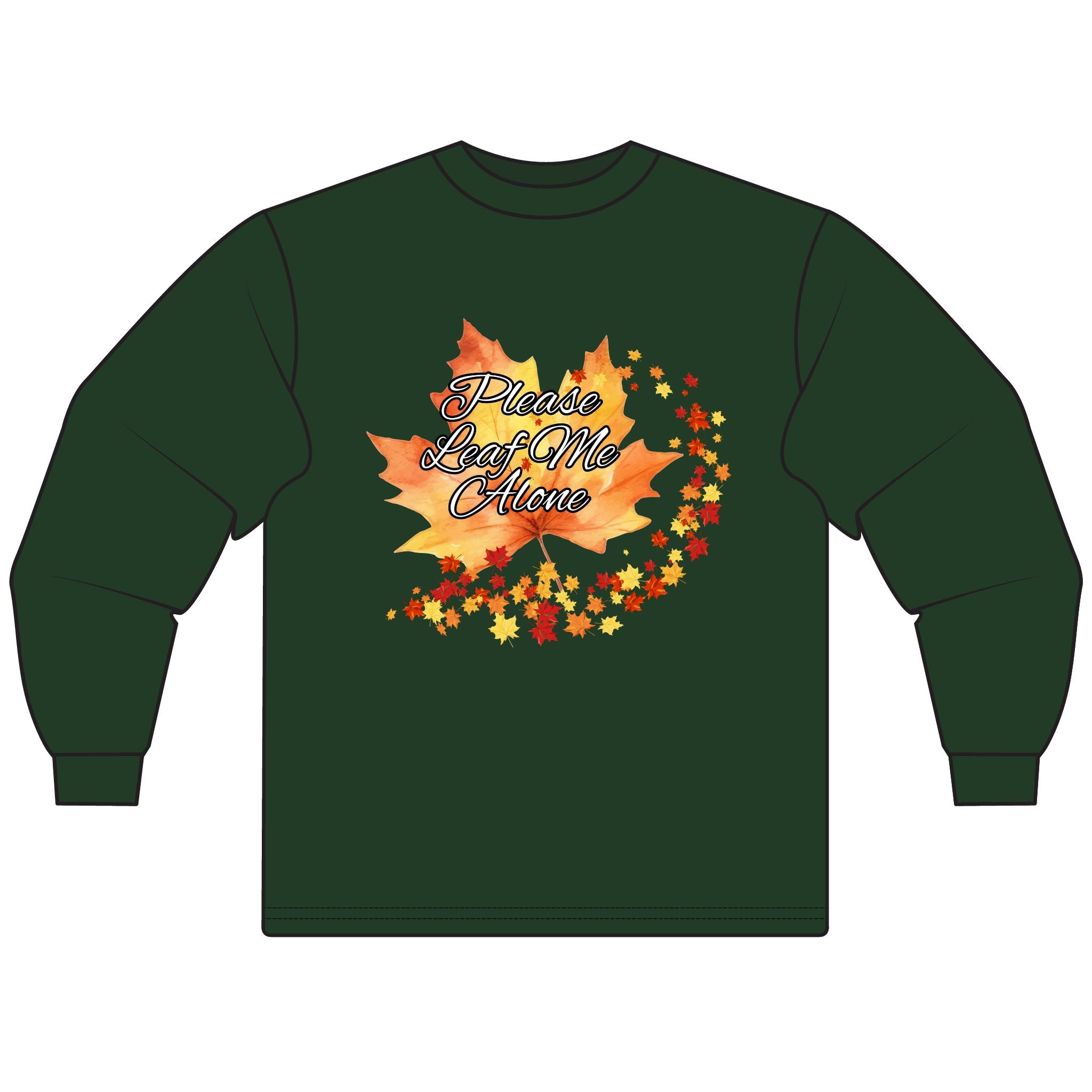 Autumn Long Sleeve T-Shirt -Leave Me Alone, Fall Vibes, Cozy Gift, Leaf Season Apparel, Casual Wear, Thanksgiving Top