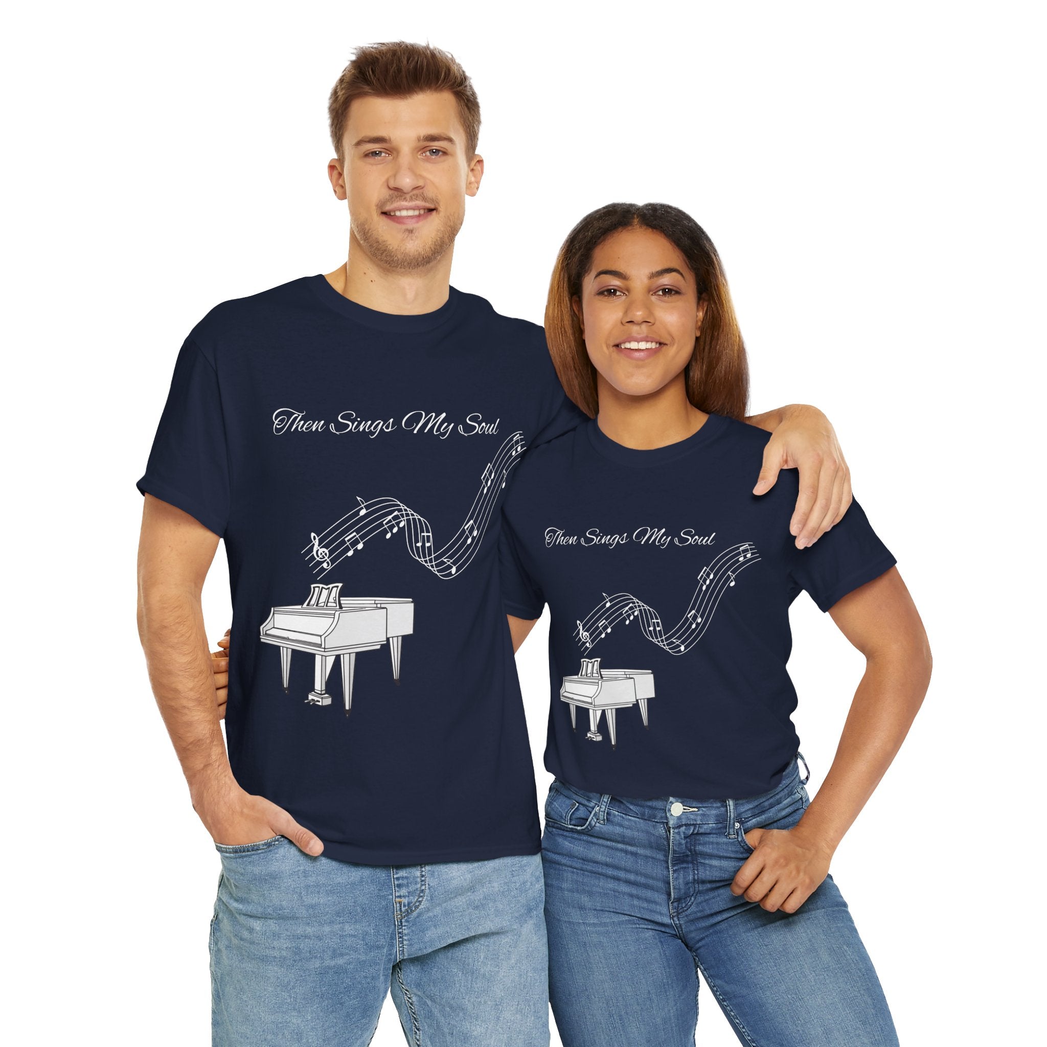 Melodic Soul Unisex Tee | Music Lover's Gift, Creative Expression, Casual Wear, Piano Art, Gift for Musicians