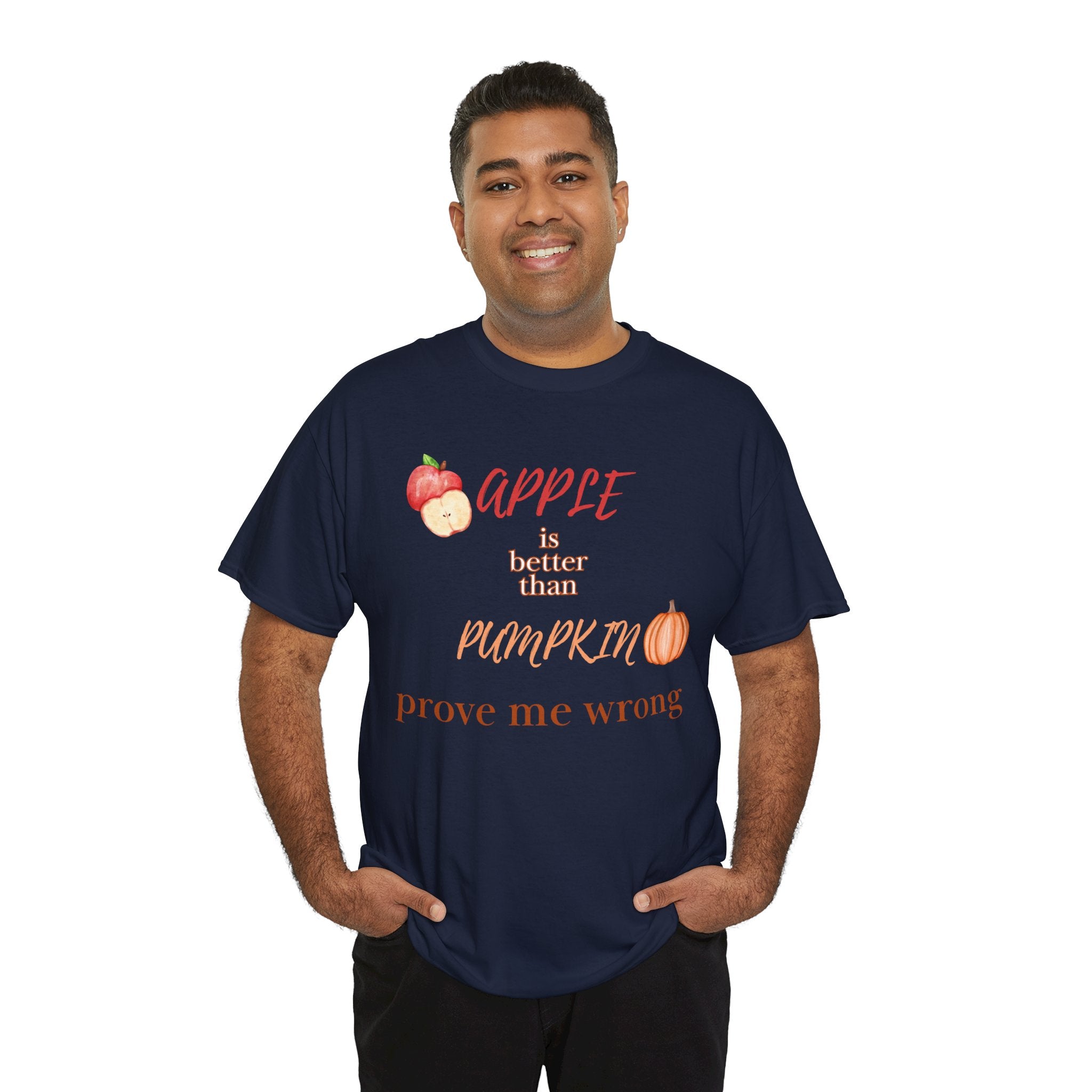 Apple Better Than Pumpkin Tee, Funny Autumn T-Shirt, Casual Halloween Shirt, Fall Holiday Apparel, Gift for Friends