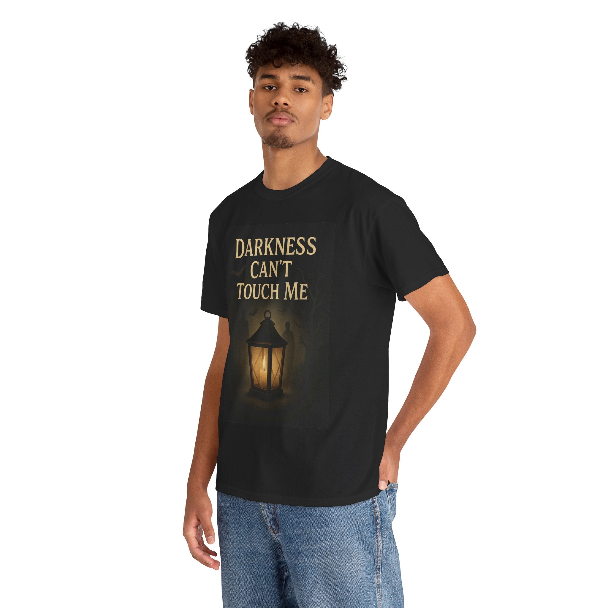 Darkness Can't Touch Me Tee, Unisex Heavy Cotton Shirt, Halloween Apparel, Spooky Gift, Casual Wear, Statement T-Shirt