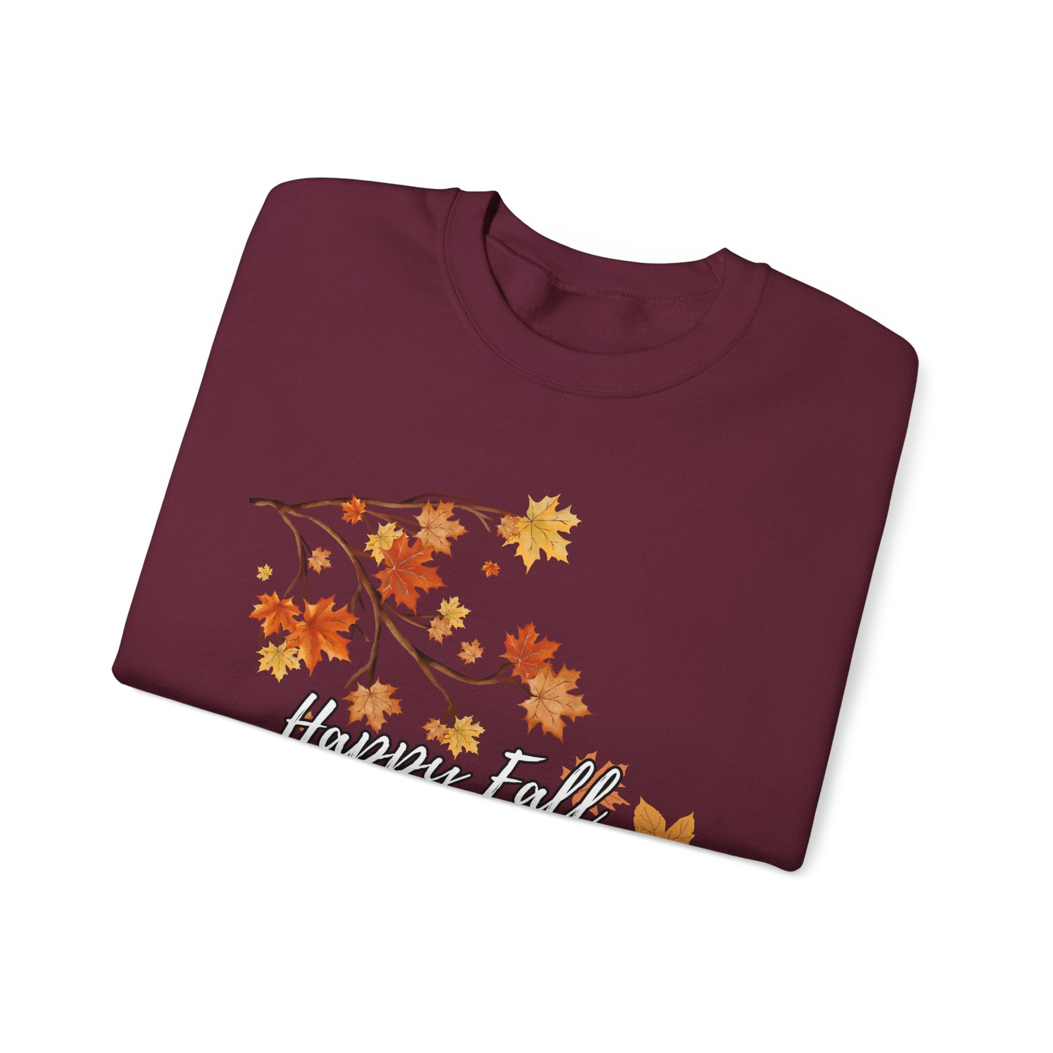 Autumn Leaves Sweatshirt, Happy Fall Y'all Crewneck, Cozy Fall Apparel, Thanksgiving Gift, Seasonal Fashion