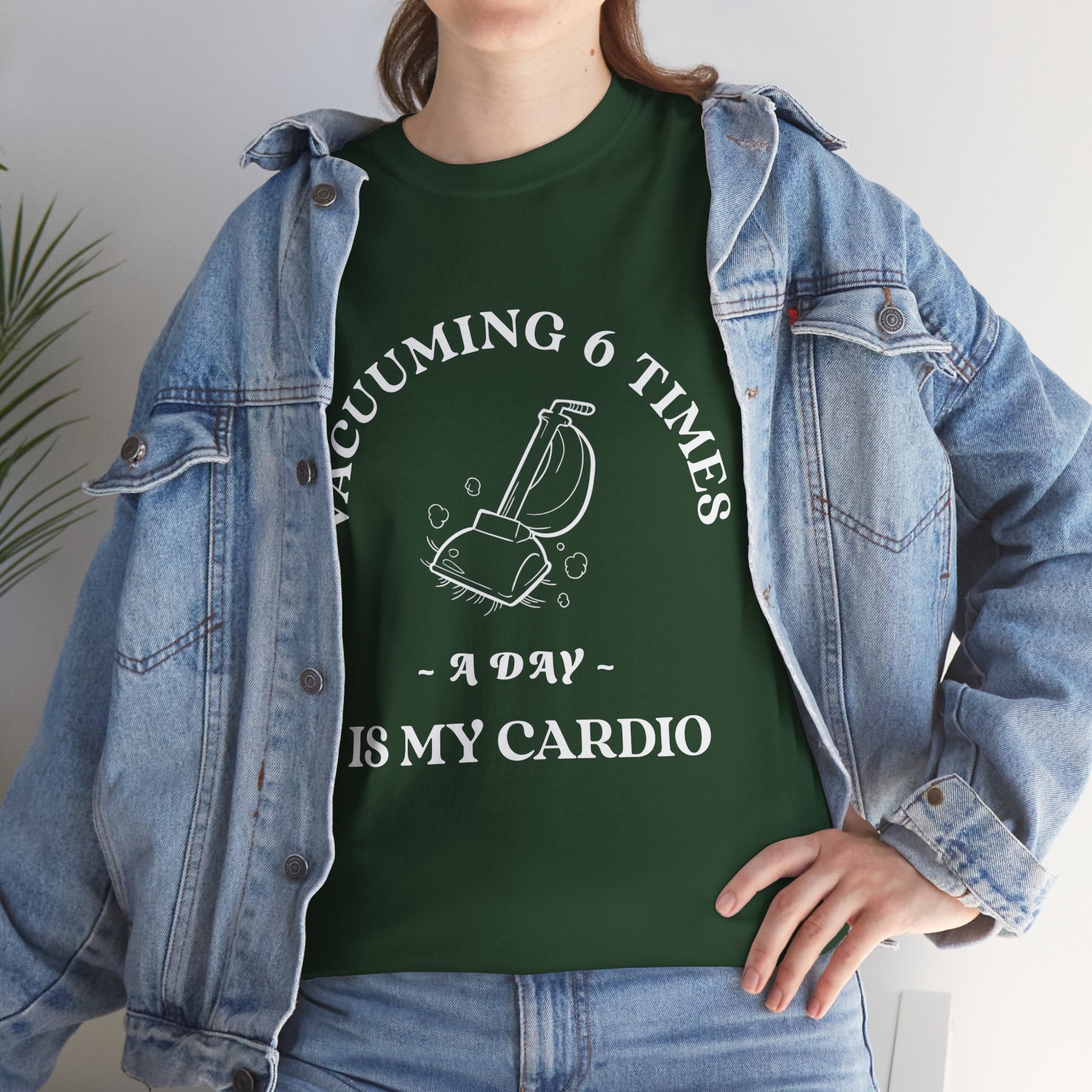 Vacuuming is My Cardio Unisex T-Shirt - Funny Cleaning Motivation Tee, Gift for Housekeepers, Homeowners, Birthday, Everyday Wear