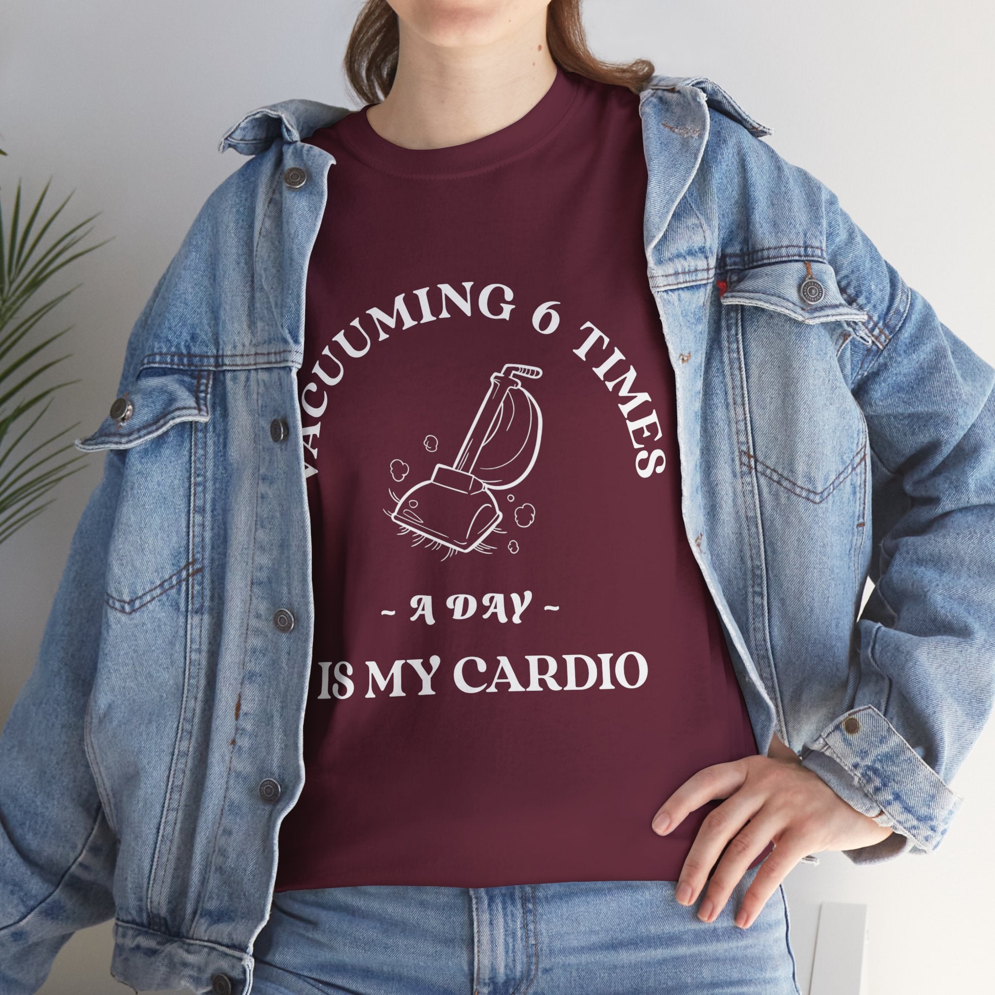 Vacuuming is My Cardio Unisex T-Shirt - Funny Cleaning Motivation Tee, Gift for Housekeepers, Homeowners, Birthday, Everyday Wear