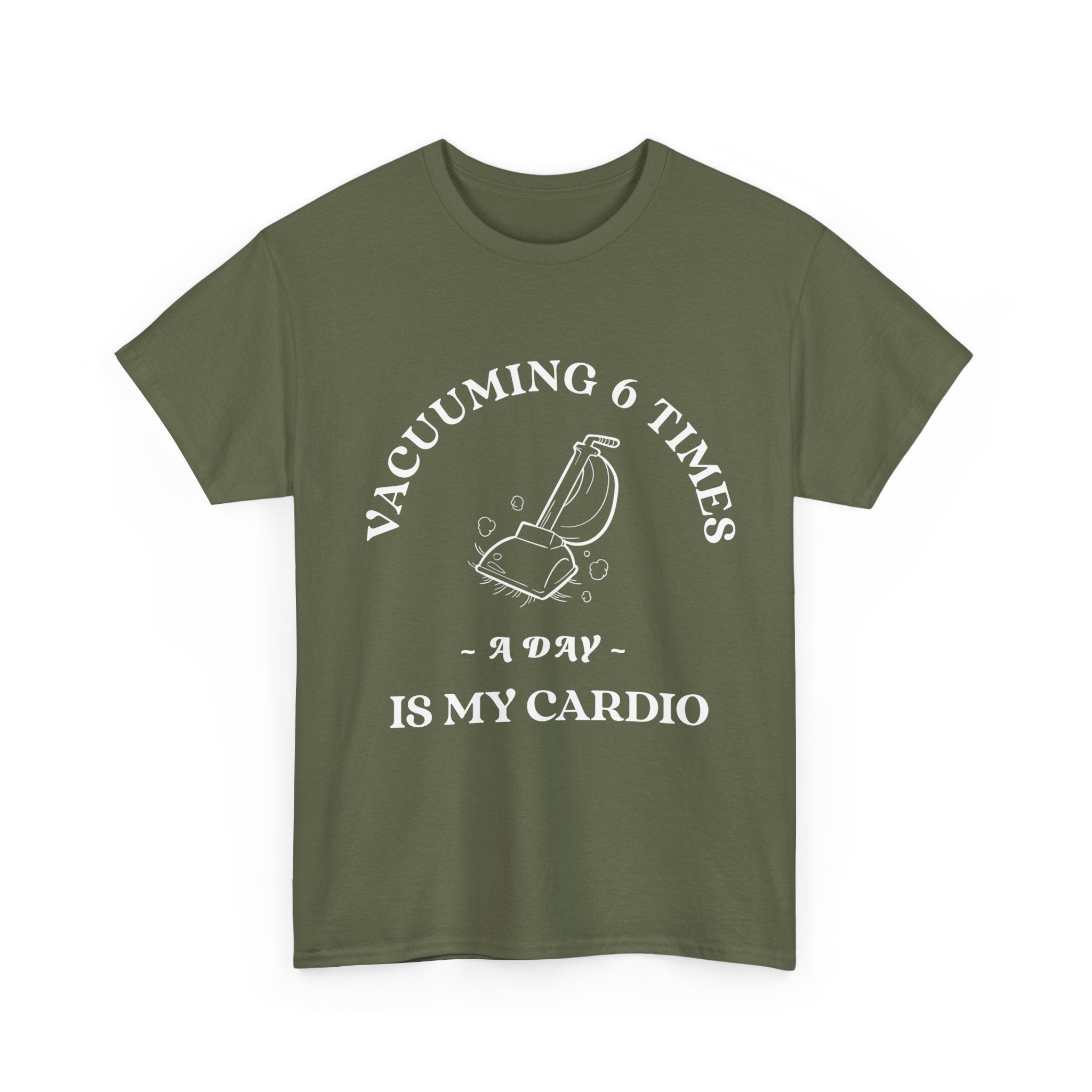 Vacuuming is My Cardio Unisex T-Shirt - Funny Cleaning Motivation Tee, Gift for Housekeepers, Homeowners, Birthday, Everyday Wear