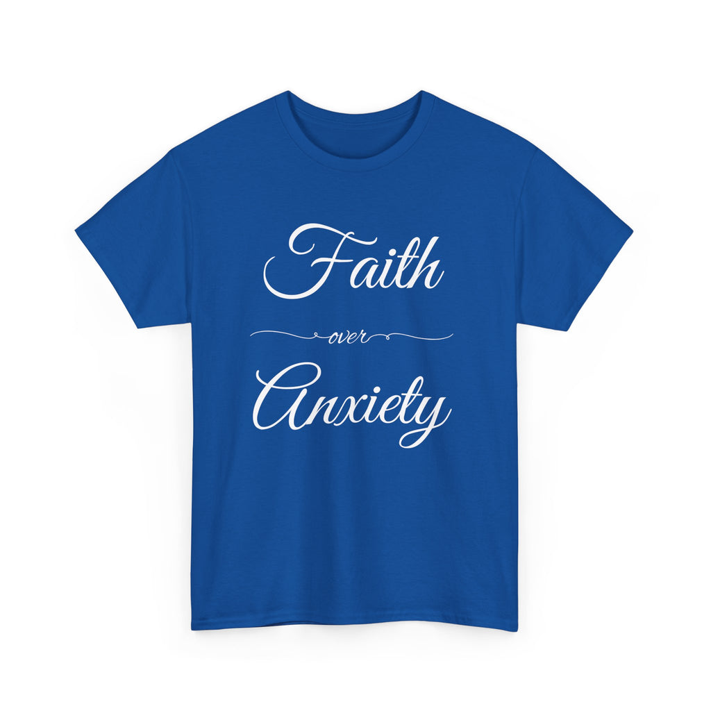 Faith Over Anxiety Unisex Heavy Cotton Tee, Motivational T-Shirt for Stress Relief, Mindfulness Apparel, Gift for Mental Health [...]