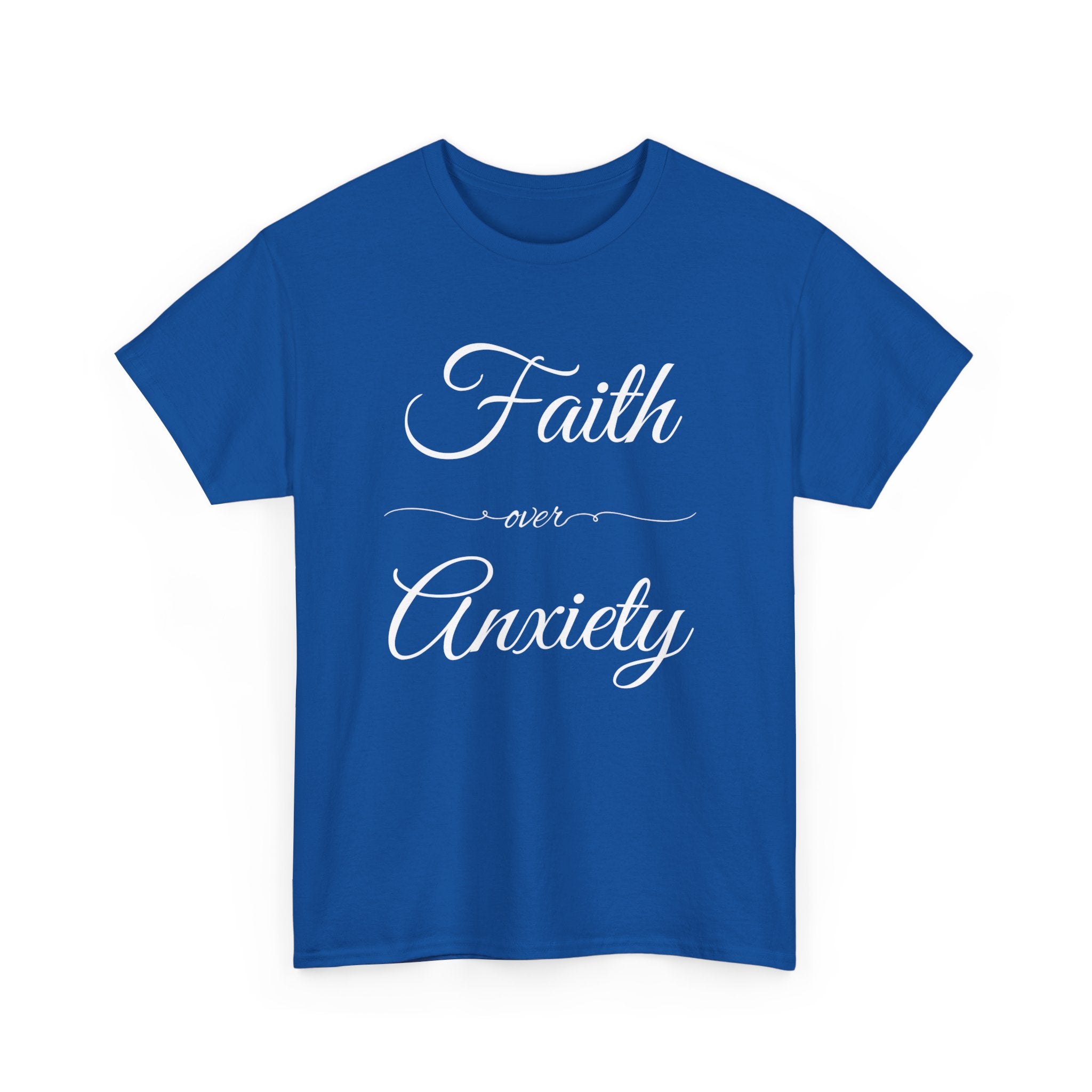 Faith Over Anxiety Unisex Heavy Cotton Tee, Motivational T-Shirt for Stress Relief, Mindfulness Apparel, Gift for Mental Health [...]