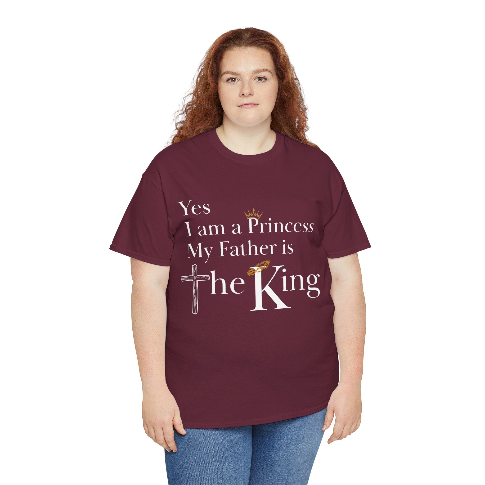 Christian Princess Tee - Inspirational Faith T-Shirt, Gift for Women, Casual Wear, Church Events, Everyday Comfort