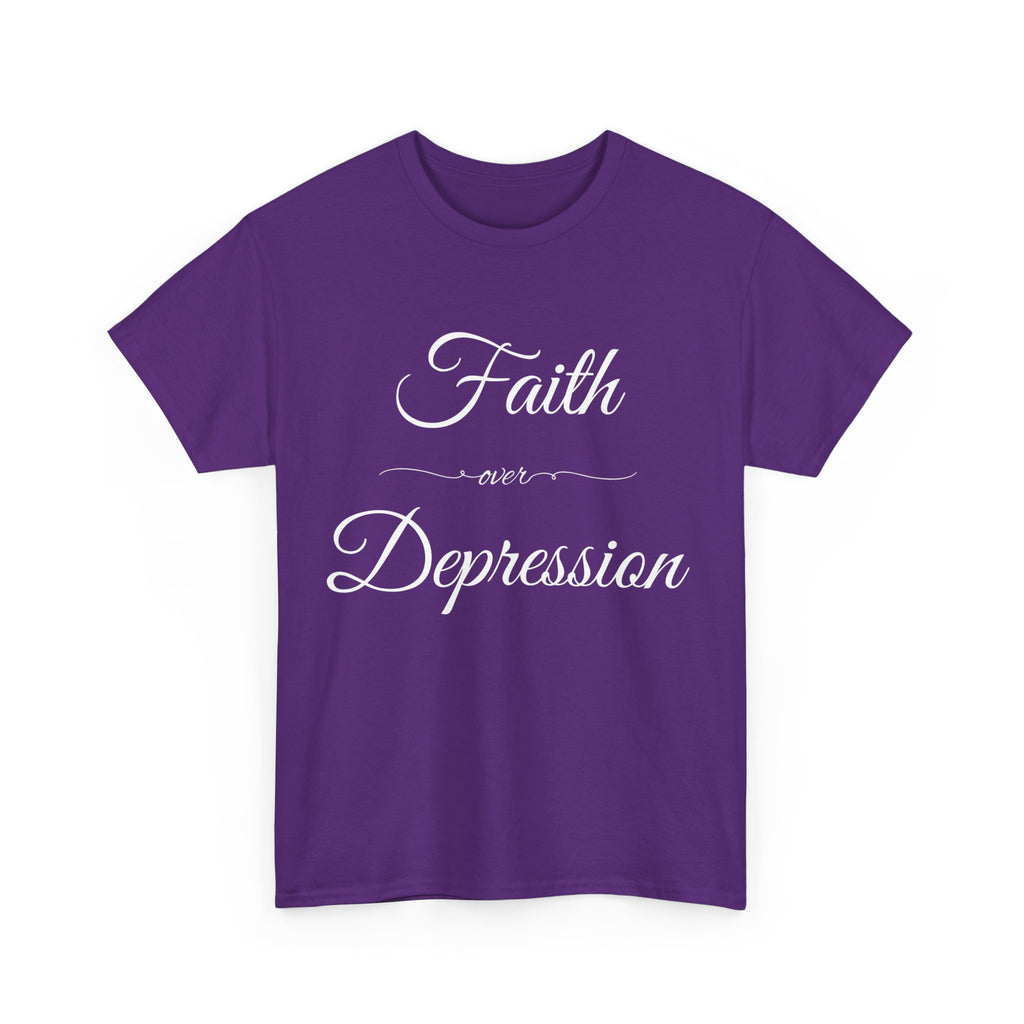 Faith Over Depression Unisex Heavy Cotton Tee | Inspirational Shirt, Mental Health Awareness Gift, Casual T-shirt, Everyday Wear, [...]